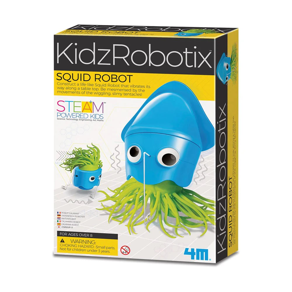 4M KidzRobotix Squid Robot - STEM Educational Science Kit for Kids Ages 8+ | Build Your Own Underwater Robot | Perfect for Science Projects, STEM Learning & Creative Play