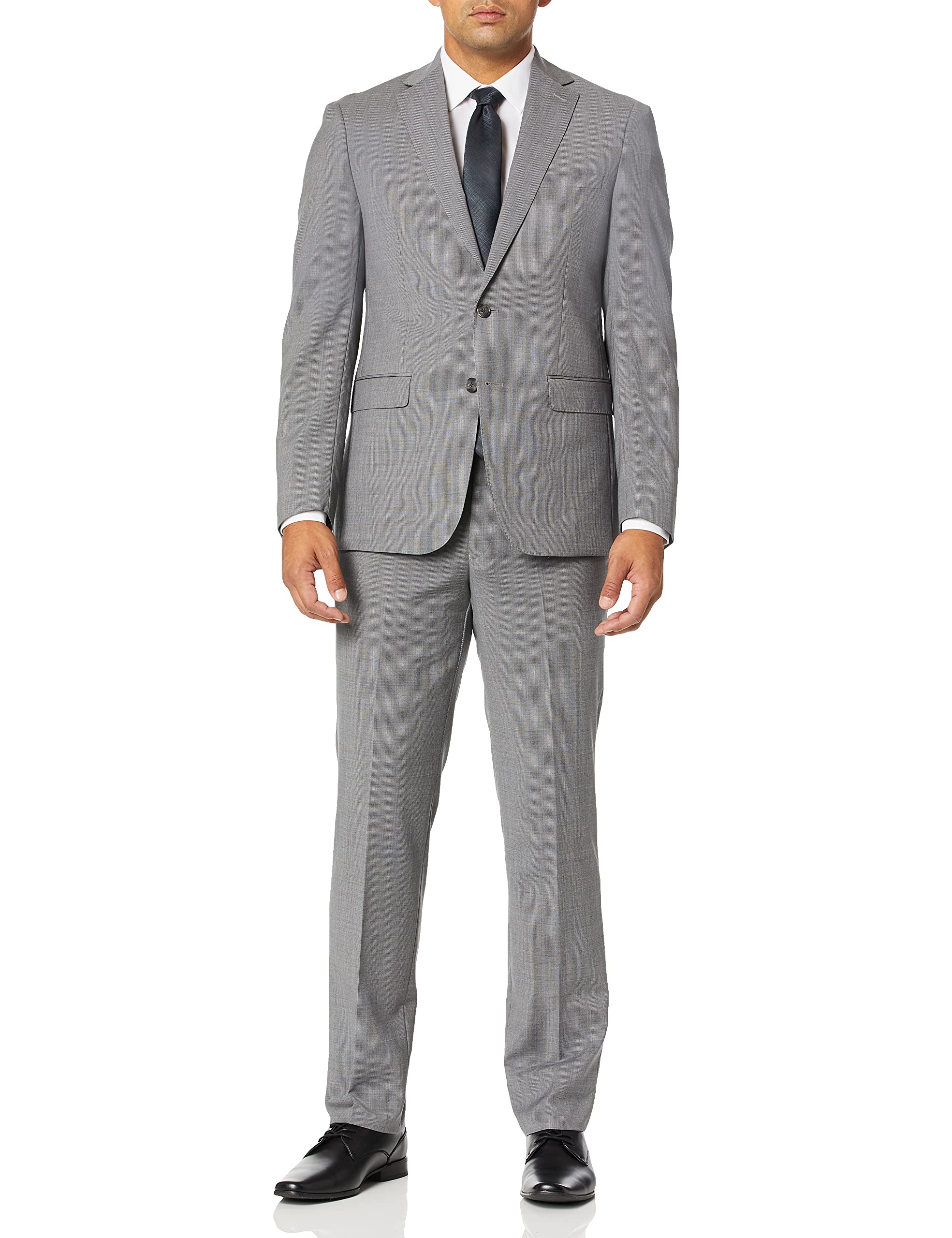 Calvin Klein Men's Slim Fit Wool Suit - Professional Business Attire for Office, Weddings & Formal Events