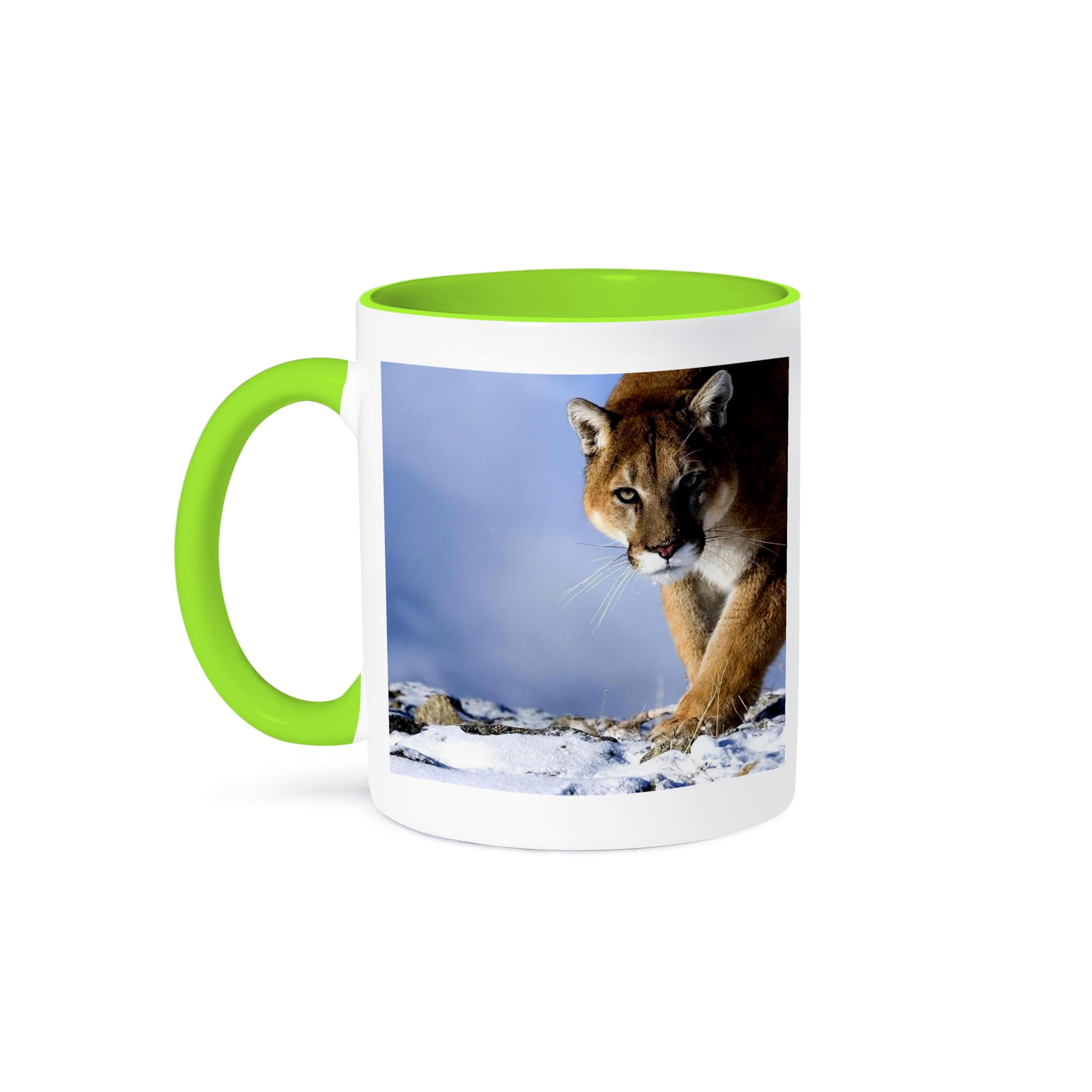 3D Rose 15oz Funny Cougar Animal Coffee Mug - Unique Gift for Coffee Lovers, Office & Home Use - Perfect for Gifts, Daily Use & Animal Lovers
