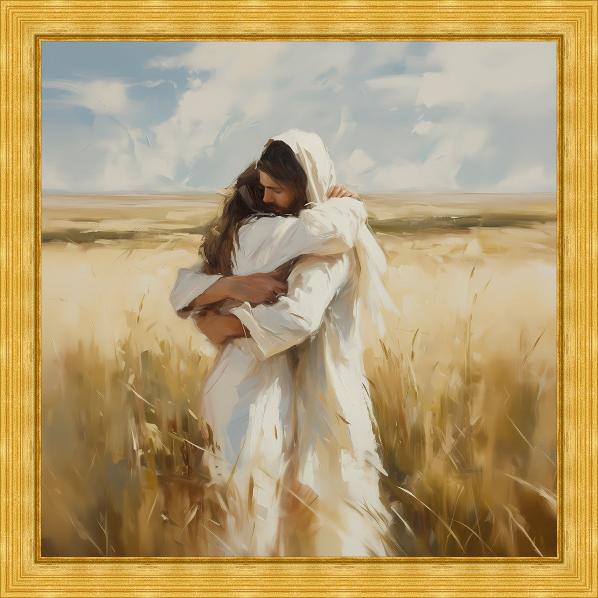 Arms of Mercy Large Wall Art - Inspirational Canvas Painting for Home Decor, Living Room, Bedroom & Office | Perfect Gift Idea for Housewarming, Wedding & Holidays