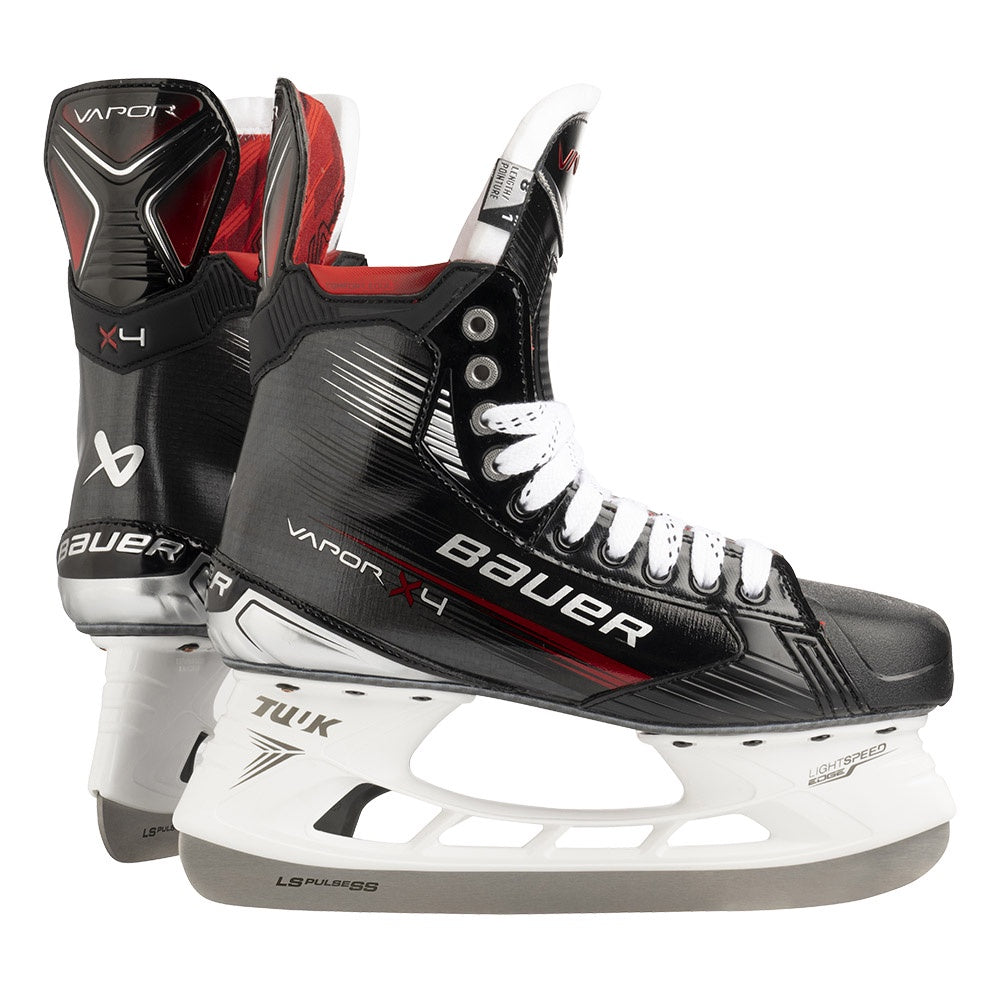 Bauer Vapor X4 Intermediate Ice Hockey Skates - Lightweight Performance Skates for Youth & Adults - Perfect for Hockey Practice, Games & Ice Skating Rinks