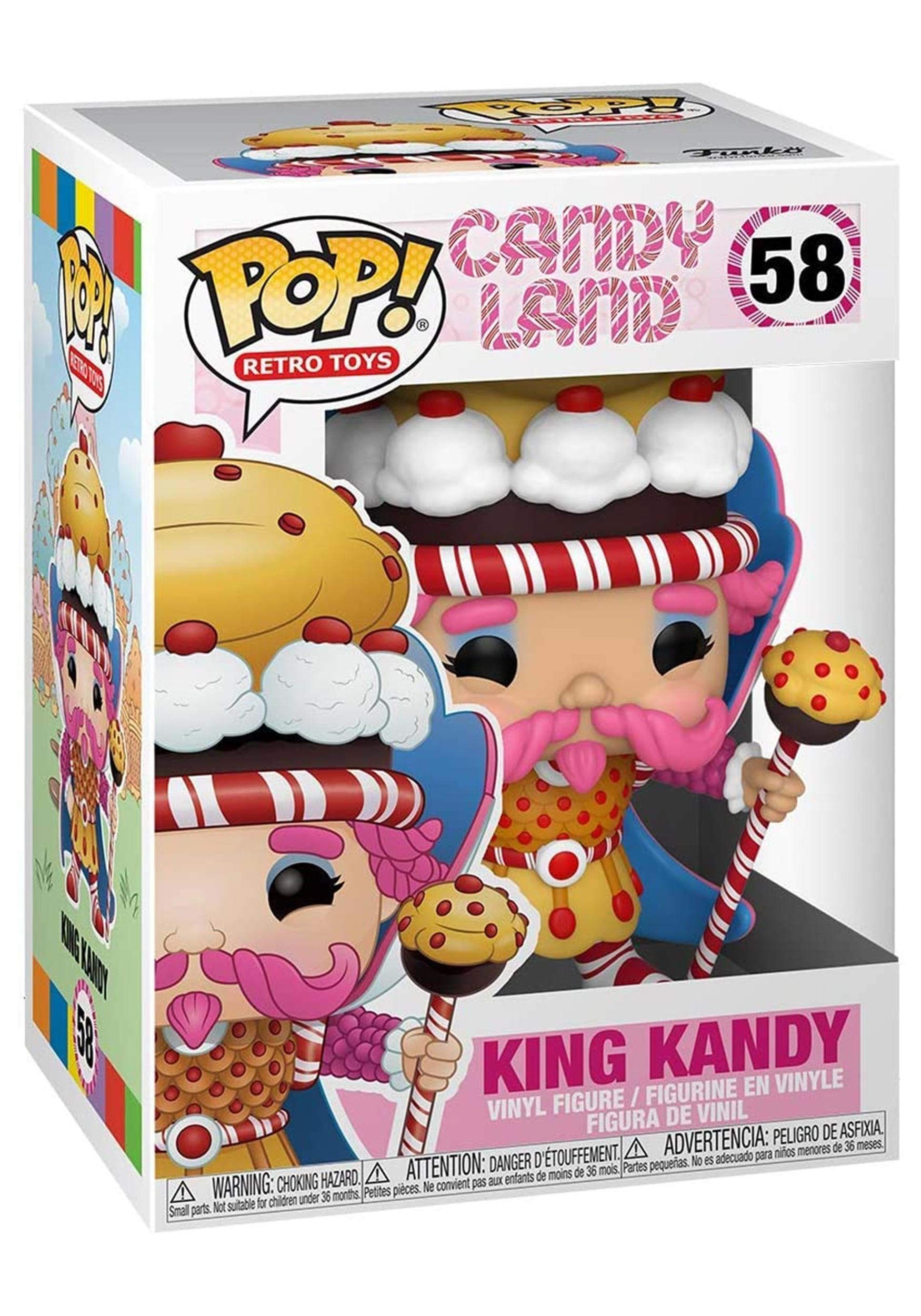 Funko POP Retro Toys: Candyland - King Kandy Collectible Figure, Multicolor Vinyl Standard Size - Perfect for Display, Gifts & Nostalgic Candy-Themed Collections