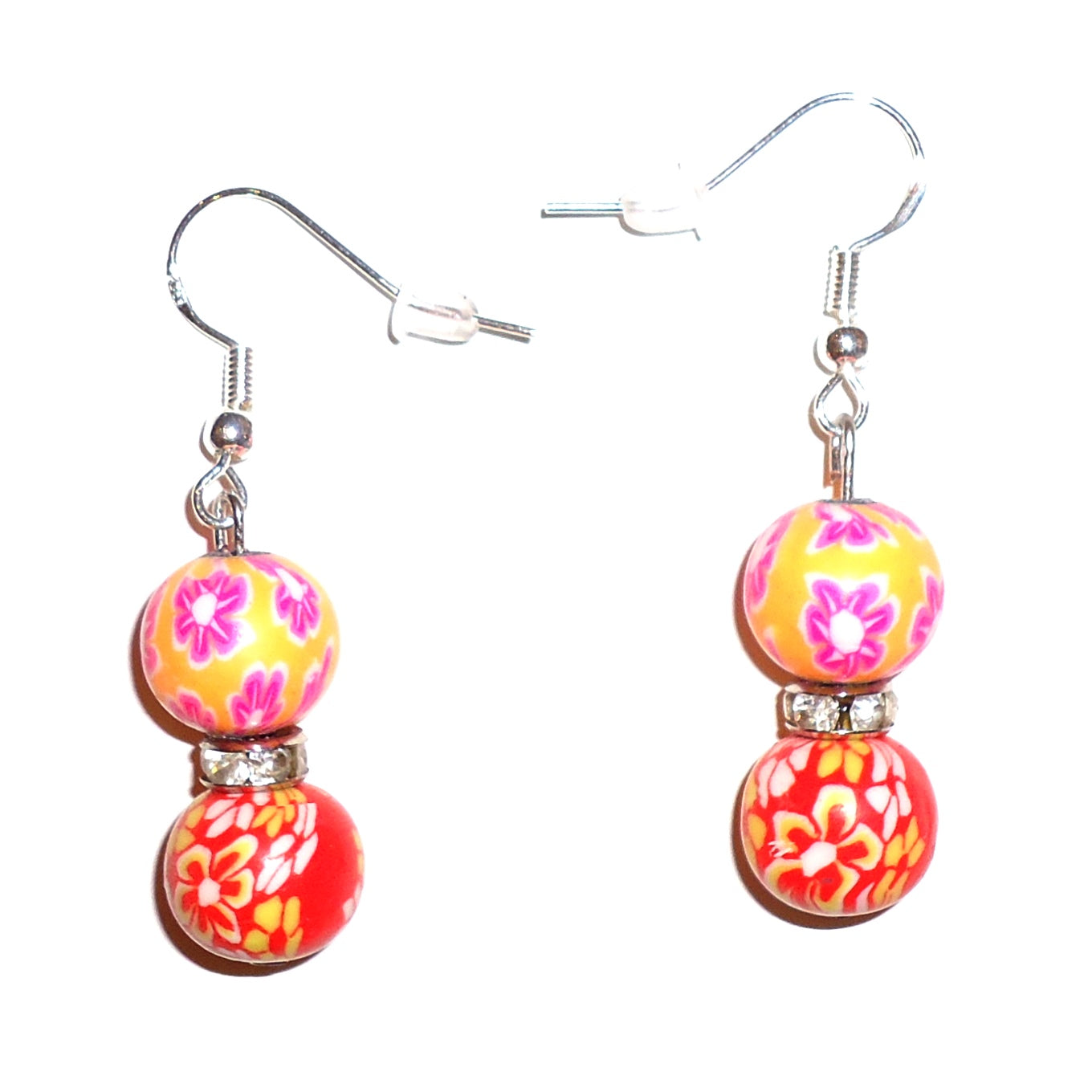 Floral Bead Earrings for Women - Handmade Bohemian Dangle Earrings with Glass Beads - Perfect for Weddings, Parties & Boho Fashion Accessories