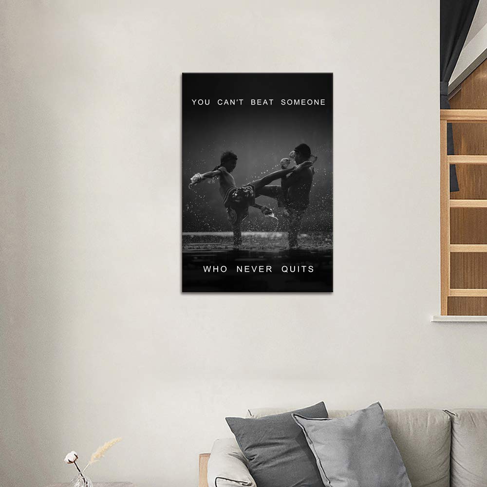 Yatsen Bridge Motivational Canvas Wall Art - Inspirational Quotes Painting for Office, Gym & Home Decor - Modern Framed Poster Print (24x36 Inches) - Perfect for Workout Motivation & Office Inspiration