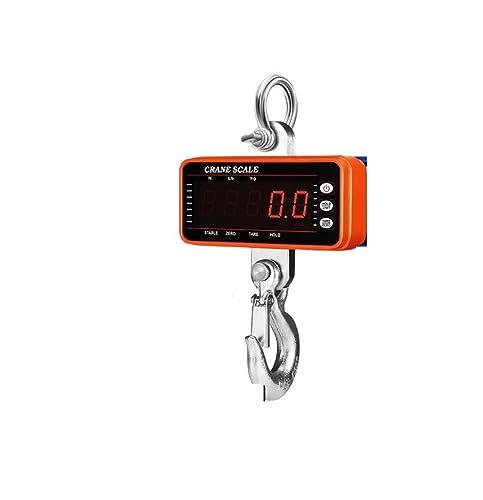 1500kg/1000kg/500kg Digital Industrial Hanging Scale with 65ft Remote Control - Heavy Duty Crane Scale with LED Display & LCD Backlight - Perfect for Warehouses, Construction Sites, and Shipping Yards (1000kg Capacity)