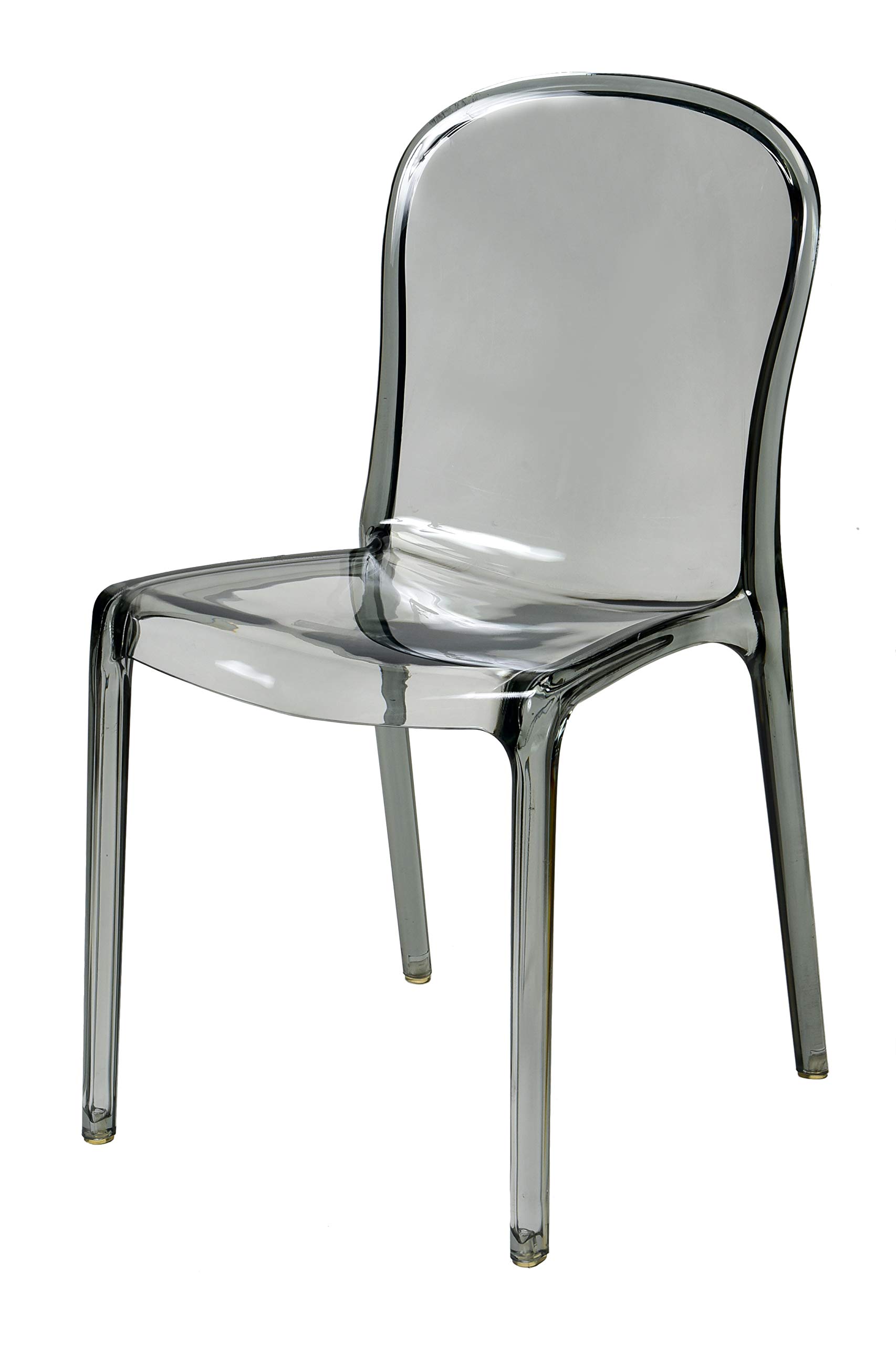Smoke Grey Polycarbonate Genoa Chairs for Commercial Seating - Outdoor Cafes & Restaurants
