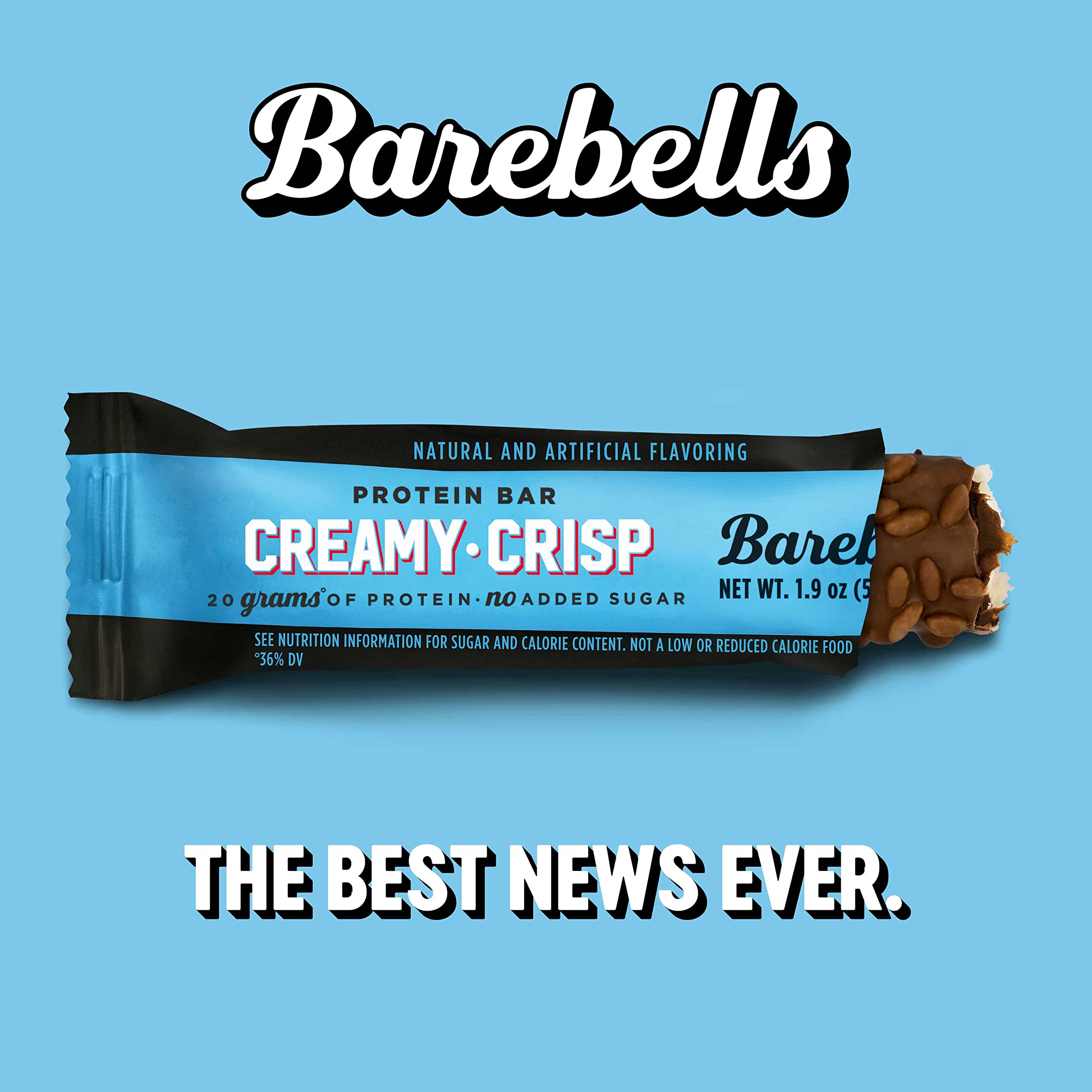 Barebells Creamy Crisp Protein Bars - 12 Count (Pack of 2) | 20g High Protein, Low Sugar (1g) Chocolate Snack Bars | Perfect for On-the-Go, Post-Workout & Breakfast | High Protein Snacks for Fitness & Weight Loss