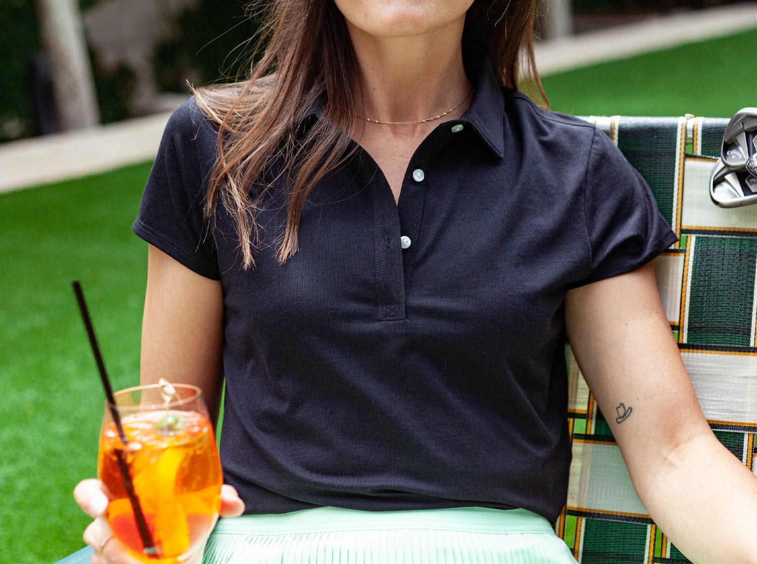 Women's Short Sleeve Performance Polo Shirt - Moisture Wicking & Breathable Activewear for Golf, Tennis & Outdoor Sports - Black