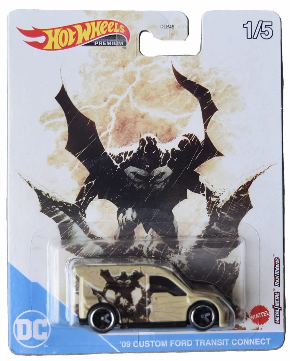 Hot Wheels 2009 Custom Ford Transit Connect - 2022 Batman Edition 1/5 Scale Die-Cast Model Car for Collectors & Kids | Perfect for Playtime, Display & Gifts