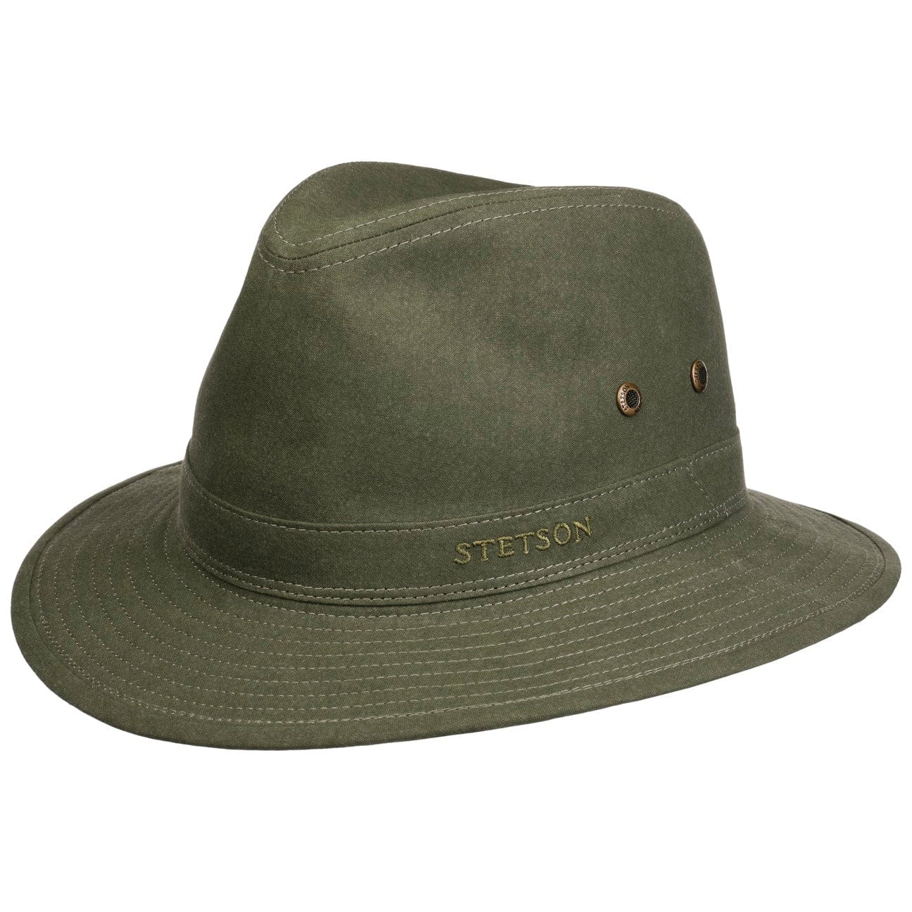 Stetson Organic Cotton Traveler Hat for Men & Women - Breathable Sun Protection for Outdoor Adventures, Hiking, and Beach Vacations