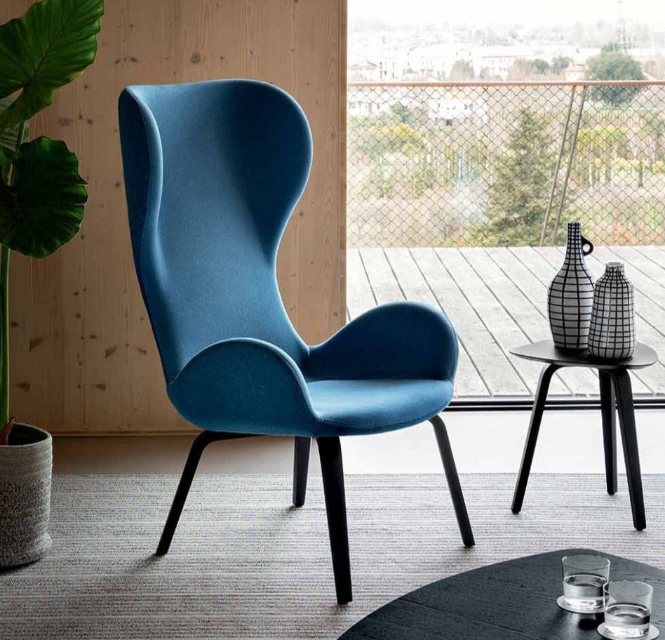 Midj Dalia PE LN TS Lounge Chair - Modern Comfortable Lounge Chair for Living Room, Bedroom, or Office - Perfect for Relaxing, Reading, or Napping