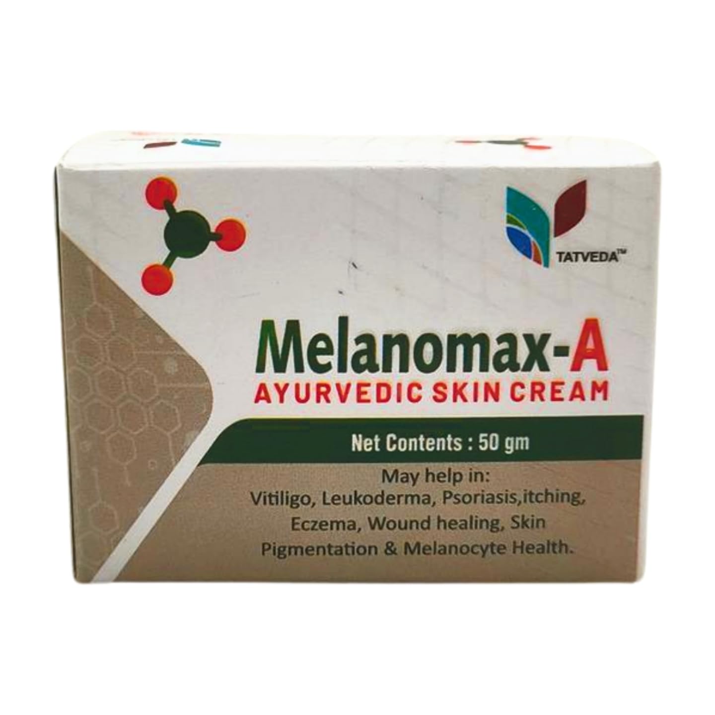 TATVEDA Melanomax-A | Natural Ayurvedic Anti Vitiligo Cream for Skin Depigmentation & White Patches Treatment | Safe for Face & Body Use at Home