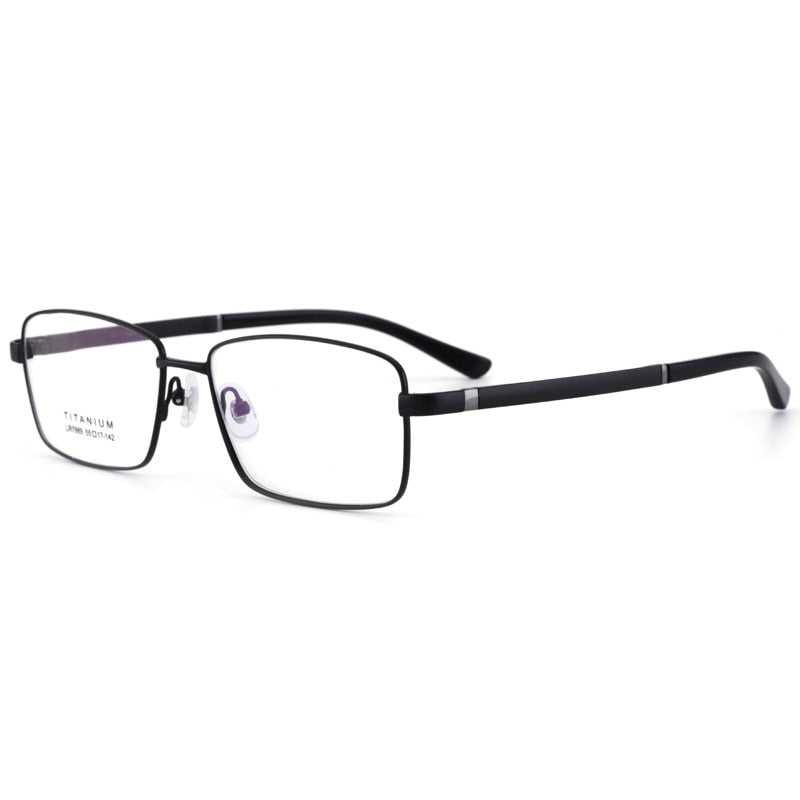 Bclear Men's Full Rim Square Titanium Eyeglasses LB7889 - Lightweight Durable Frame for Work, Reading & Everyday Use
