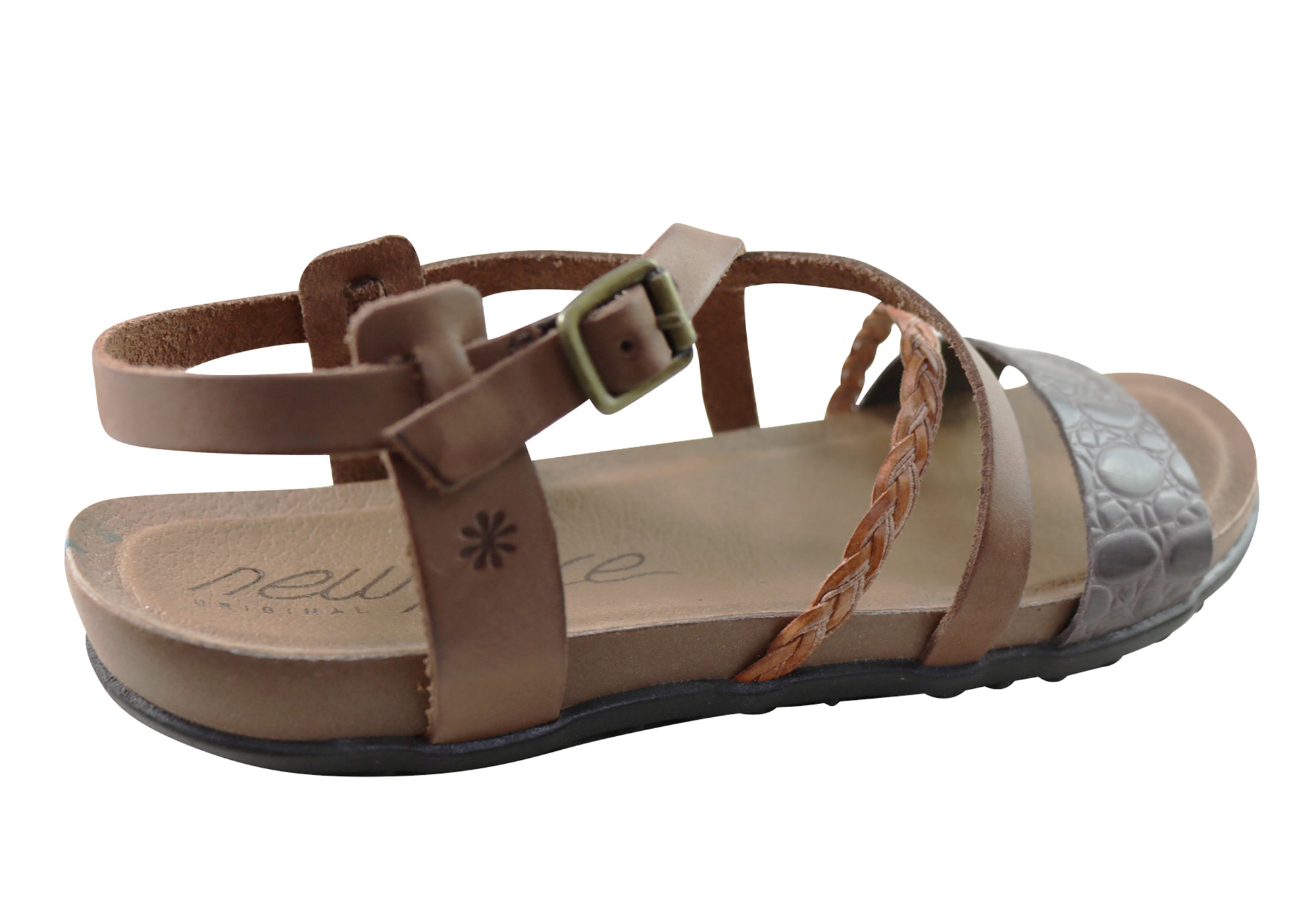 Laurina Women's Comfortable Leather Sandals - Handmade in Brazil - Casual Summer Walking Shoes for Beach, Travel & Everyday Wear