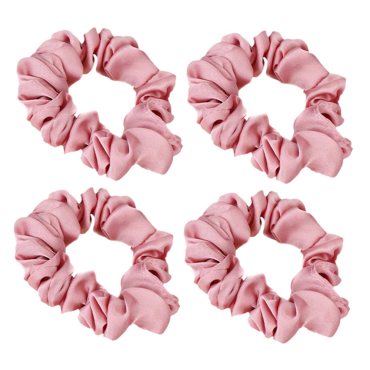 FOMIYES Silk Hair Ties Set - 4 Ponytail Holders for Thick Hair | Women's Hair Accessories for Work & Gym