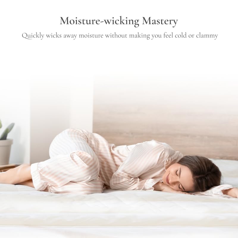 Organic Wool Duvet Topper with Cotton Cover - 100% Merino, 1.5 Inch Thick, All-Season Comfort - Moisture Wicking, Lightweight & Breathable - Twin XL (39x81) - Perfect for Allergy Relief & Temperature Regulation in Bedrooms