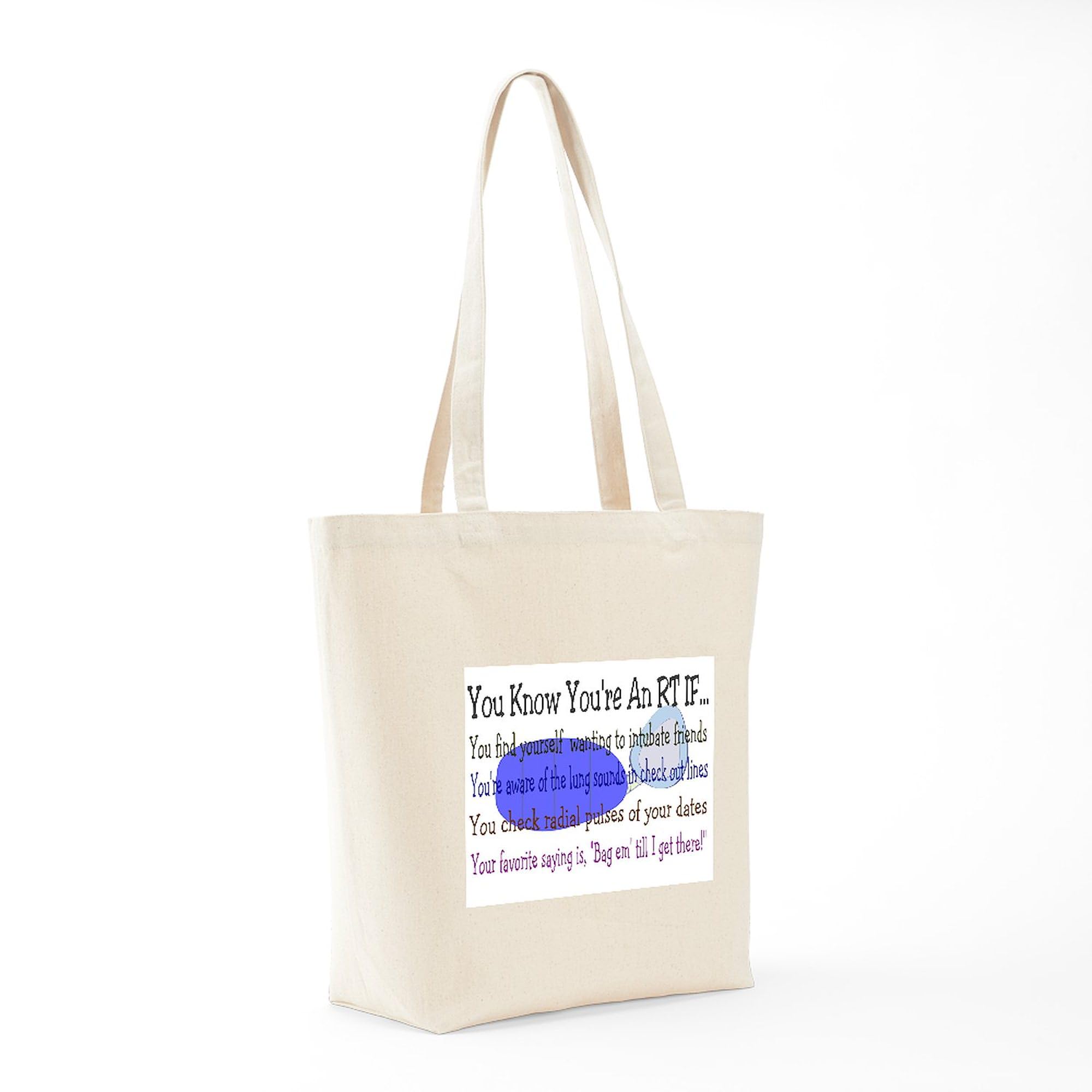 Respiratory Therapy III Tote Bag - Natural Canvas Reusable Shopping Bag for Nurses, Medical Students & Healthcare Professionals - Perfect for Work, School & Grocery Shopping
