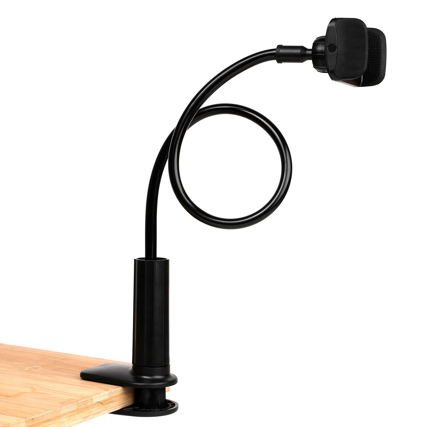 360° Rotating Gooseneck Phone Holder for Bed & Table - Flexible Lazy Bracket Stand with Secure Clip for All Smartphones | Perfect for Watching Videos, Reading & Hands-Free Calling