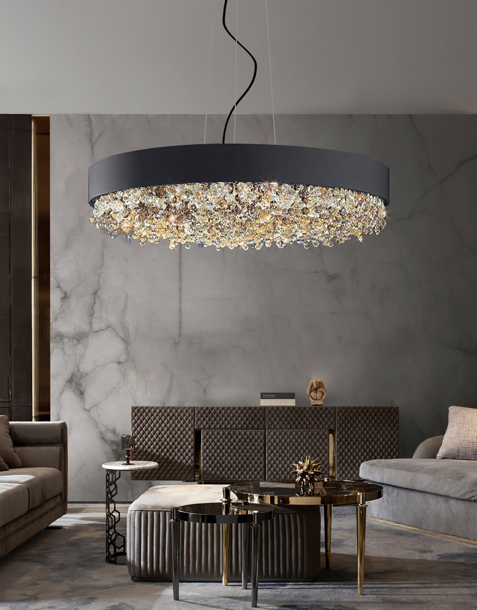Modern Marilyn Crystal Pendant Light - Elegant Chandelier for Dining Room, Bedroom, Living Room & Kitchen Lighting Decor