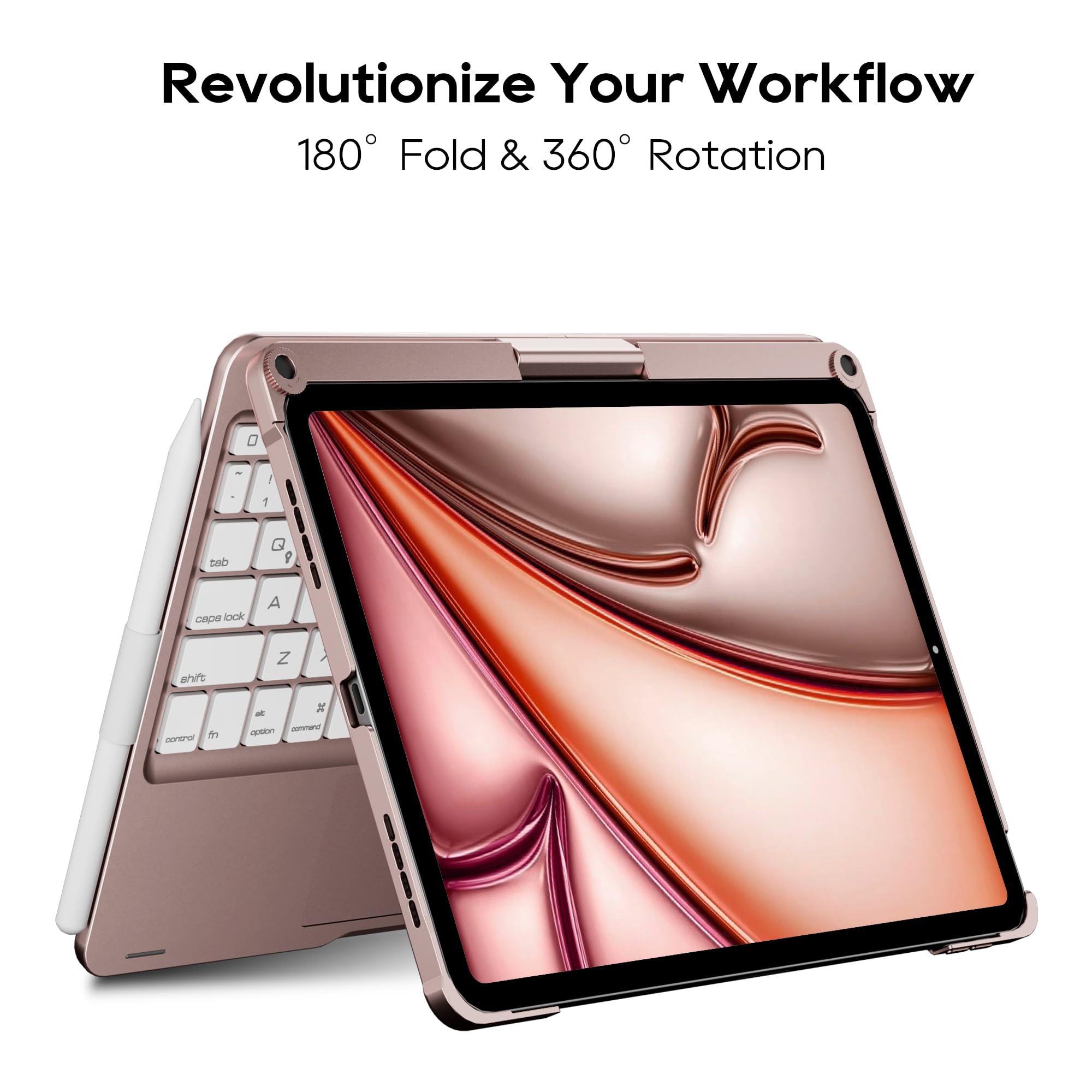 Rotating Backlit Keyboard Case for Apple iPad Air 11
