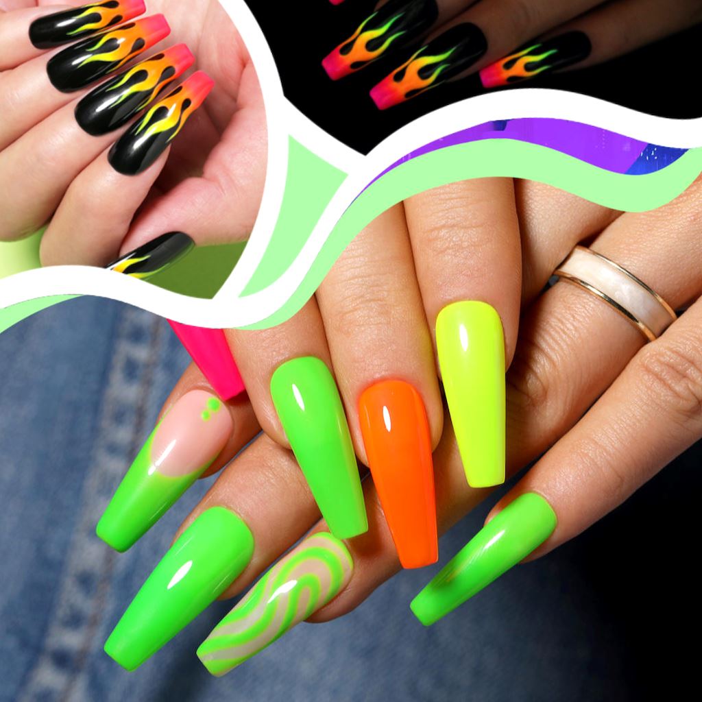 Glow in The Dark Gel Nail Polish Set - 6 Fluorescent Colors for UV & LED Lamps, Long-Lasting Nail Art Kit - Perfect for Halloween, Parties, Night Events & DIY Manicures