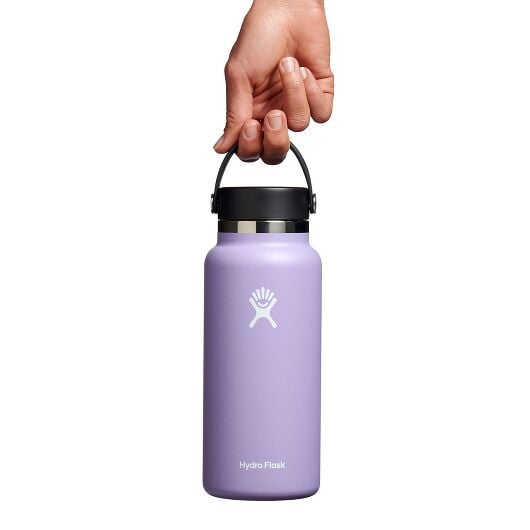 32 oz Wide Mouth Water Bottle - BPA Free Leak Proof Stainless Steel Insulated Thermos for Gym, Hiking & Outdoor Activities
