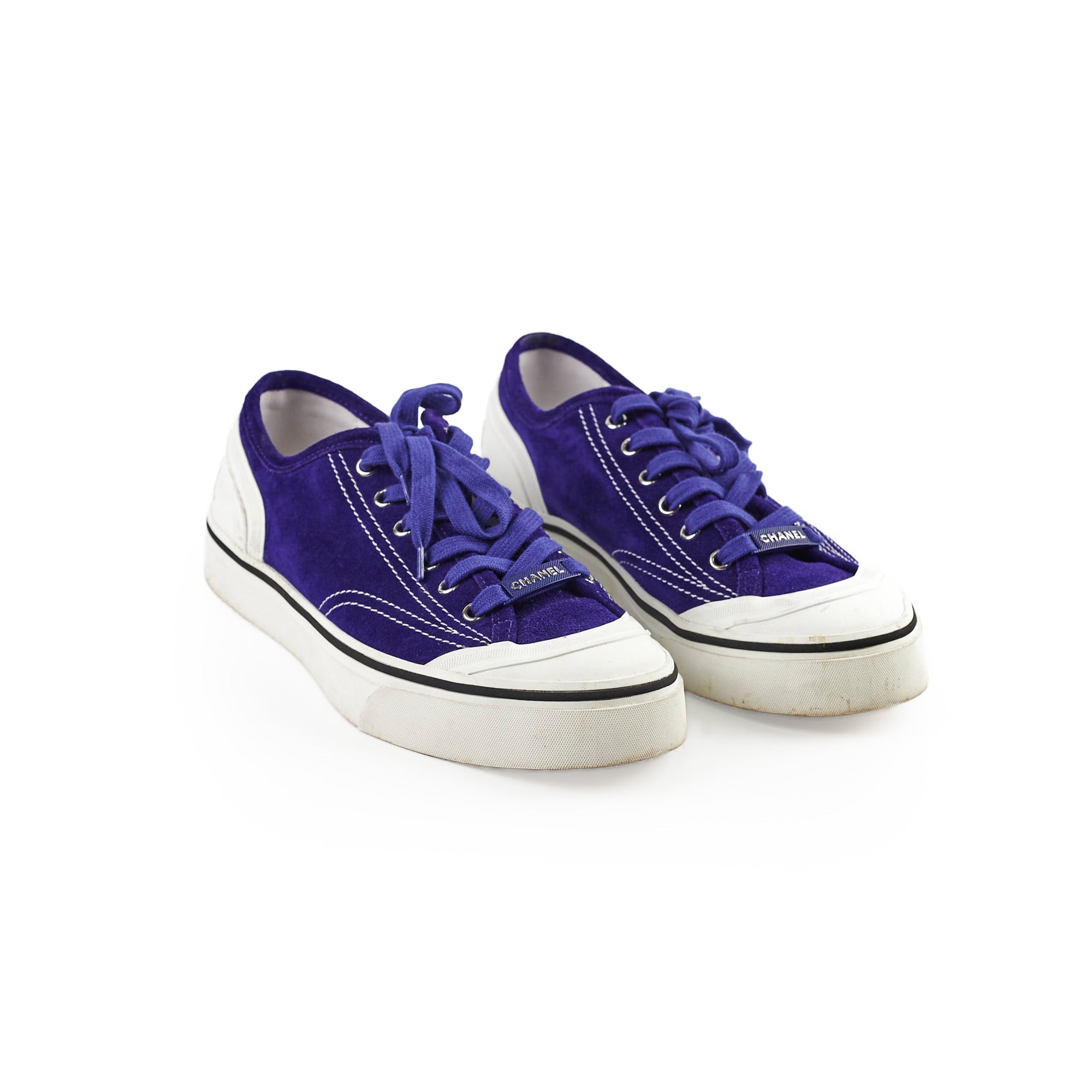 Chanel Blue Suede Women's Sneakers - Size 40 | Luxury Designer Shoes for Casual Wear & Fashion Outfits
