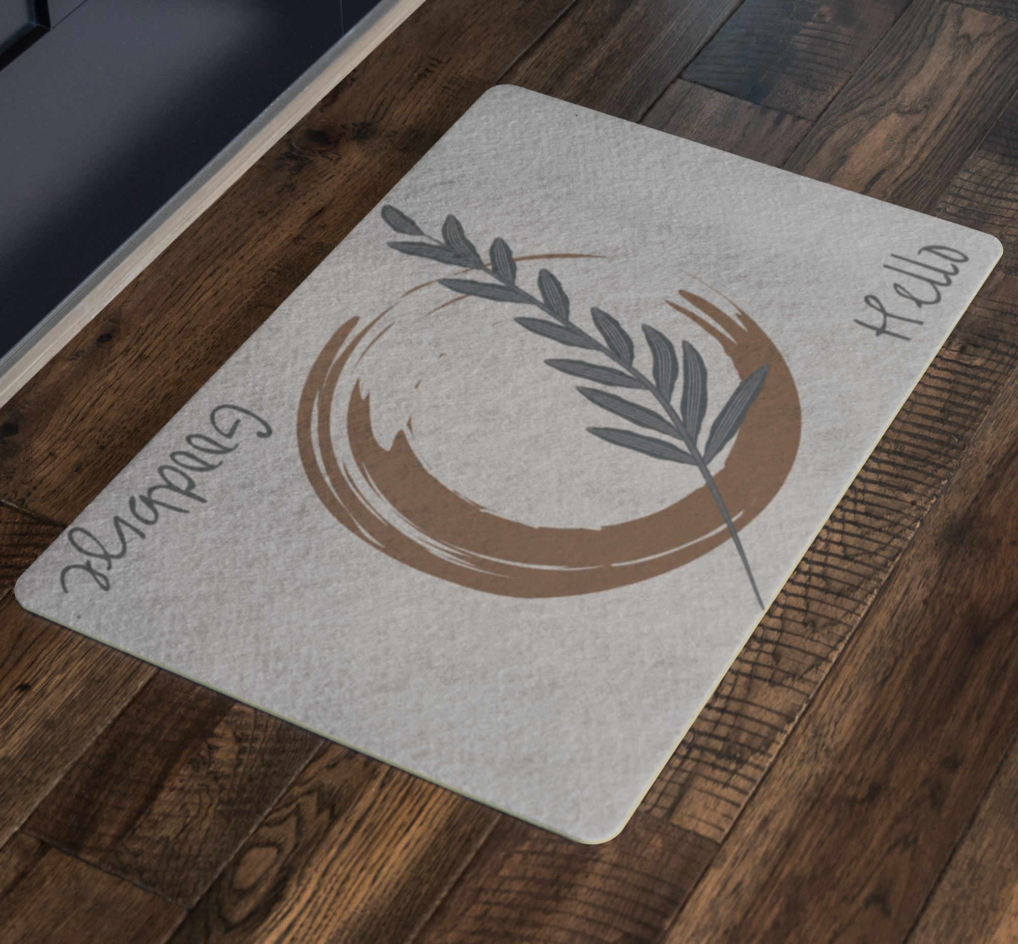 Modern Hello Goodbye Doormat - Non-Slip Indoor Outdoor Welcome Mat for Front Door, Porch, Patio - Perfect for Home, Office & Apartment Entryway