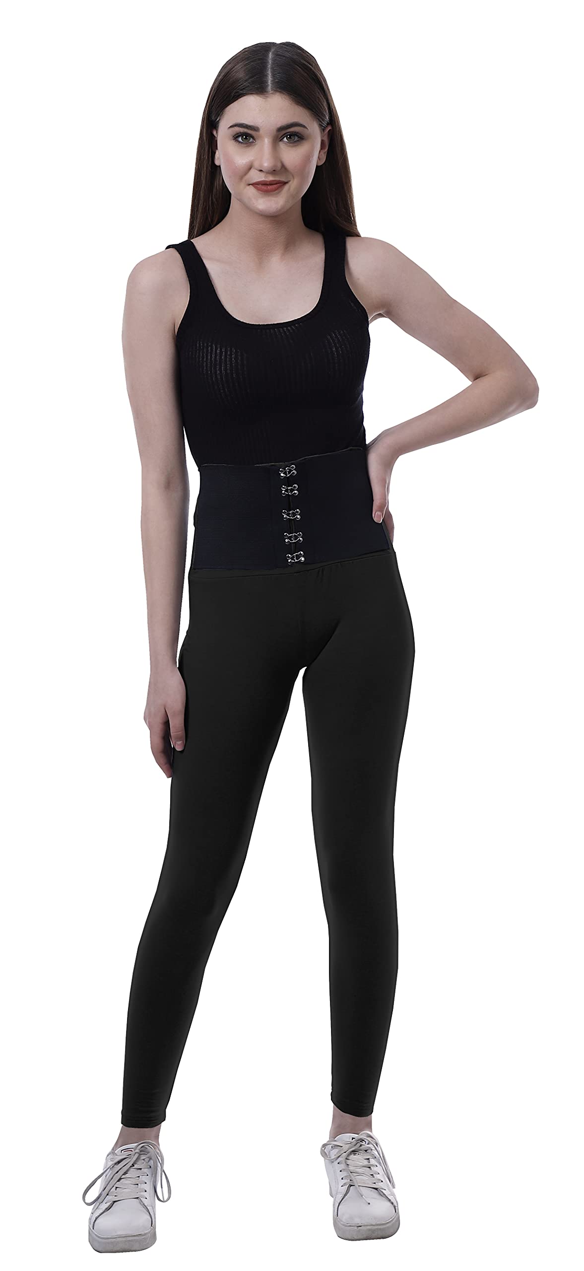 High Waisted Yoga Pants for Women - Corset Style Workout Leggings | Trendy & Comfortable for Gym, Running & Lounge Wear