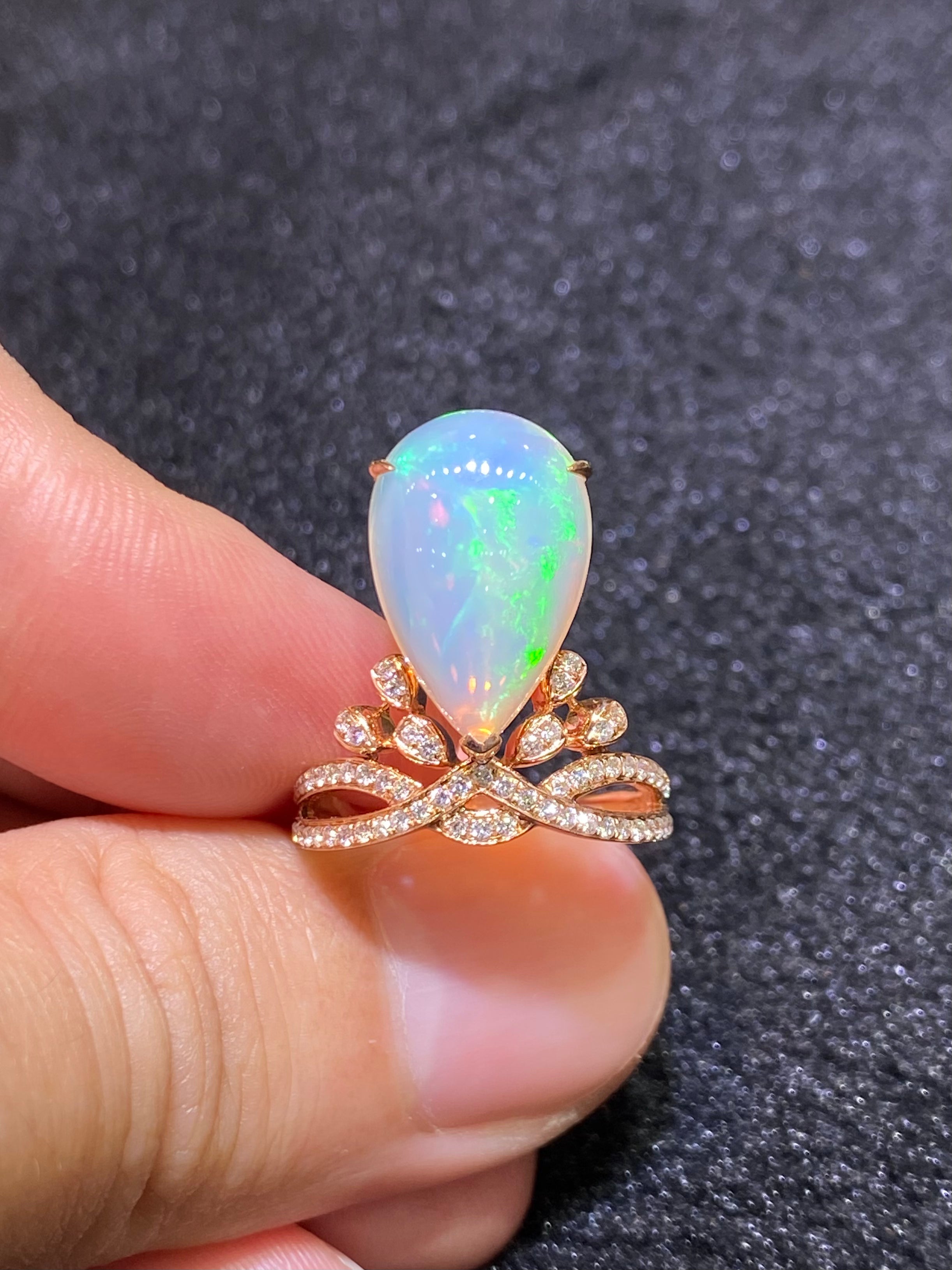 Natural Opal 3.35ct Sterling Silver Ring for Women - Elegant Birthstone Jewelry Gift for Anniversary, Engagement & Special Occasions