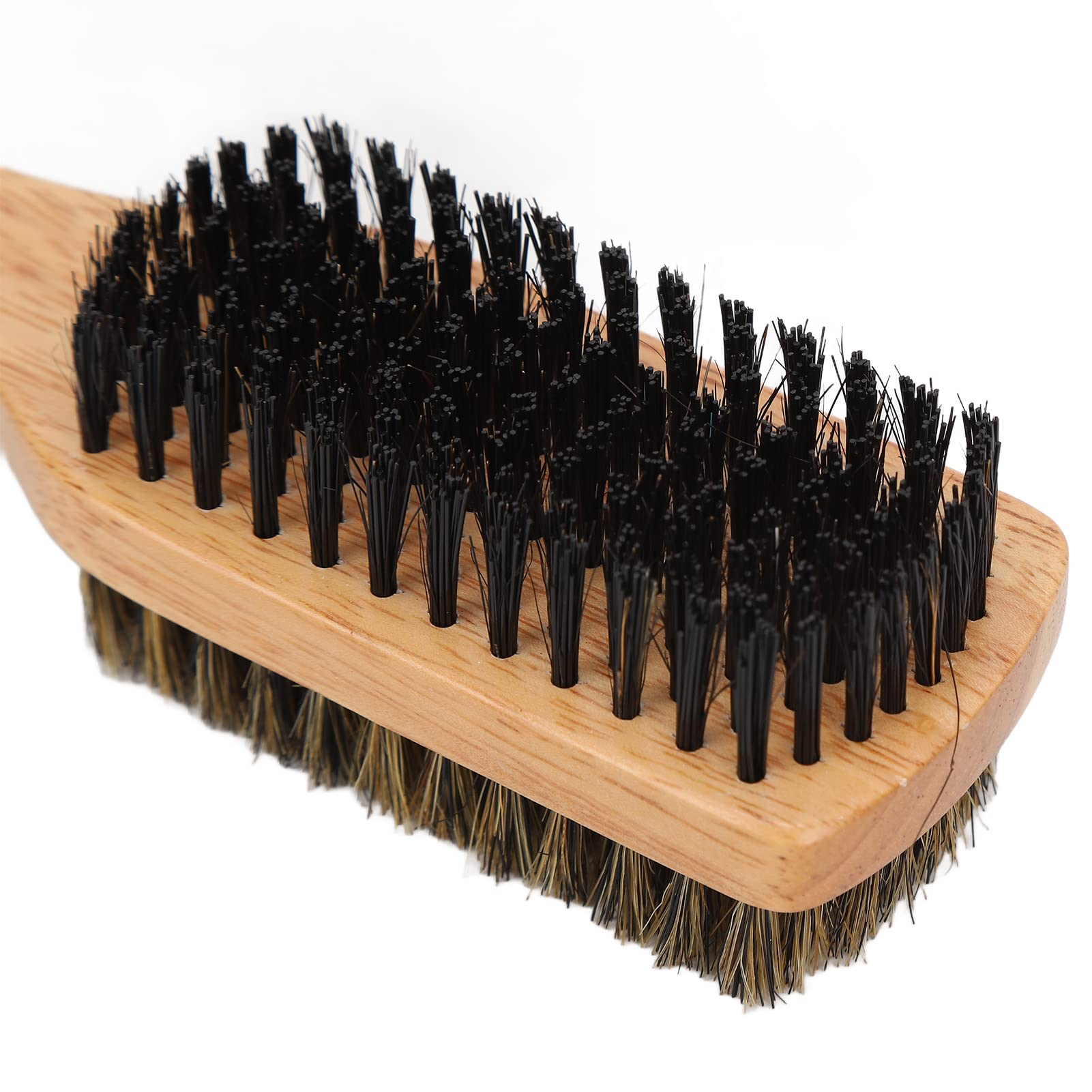 Premium Double Sided Beard Brush for Men - Wooden Handle & Nylon Bristles for Styling, Cleansing & Exfoliating | Perfect for Home Grooming, Salon Use & Travel Essentials | Mustache & Facial Hair Care Tool