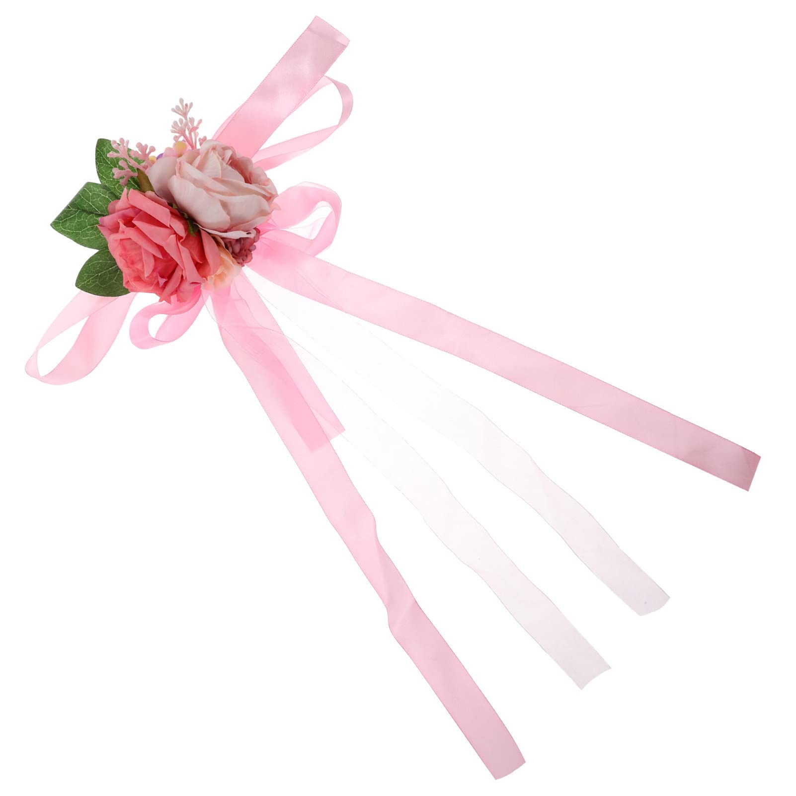 Garneck Church Chair Bench Bows - White Plastic Flower Chair Back Decor with Artificial Flowers for Wedding, Church, and Event Decorations - Perfect for Ceremonies, Banquets, and Special Occasions