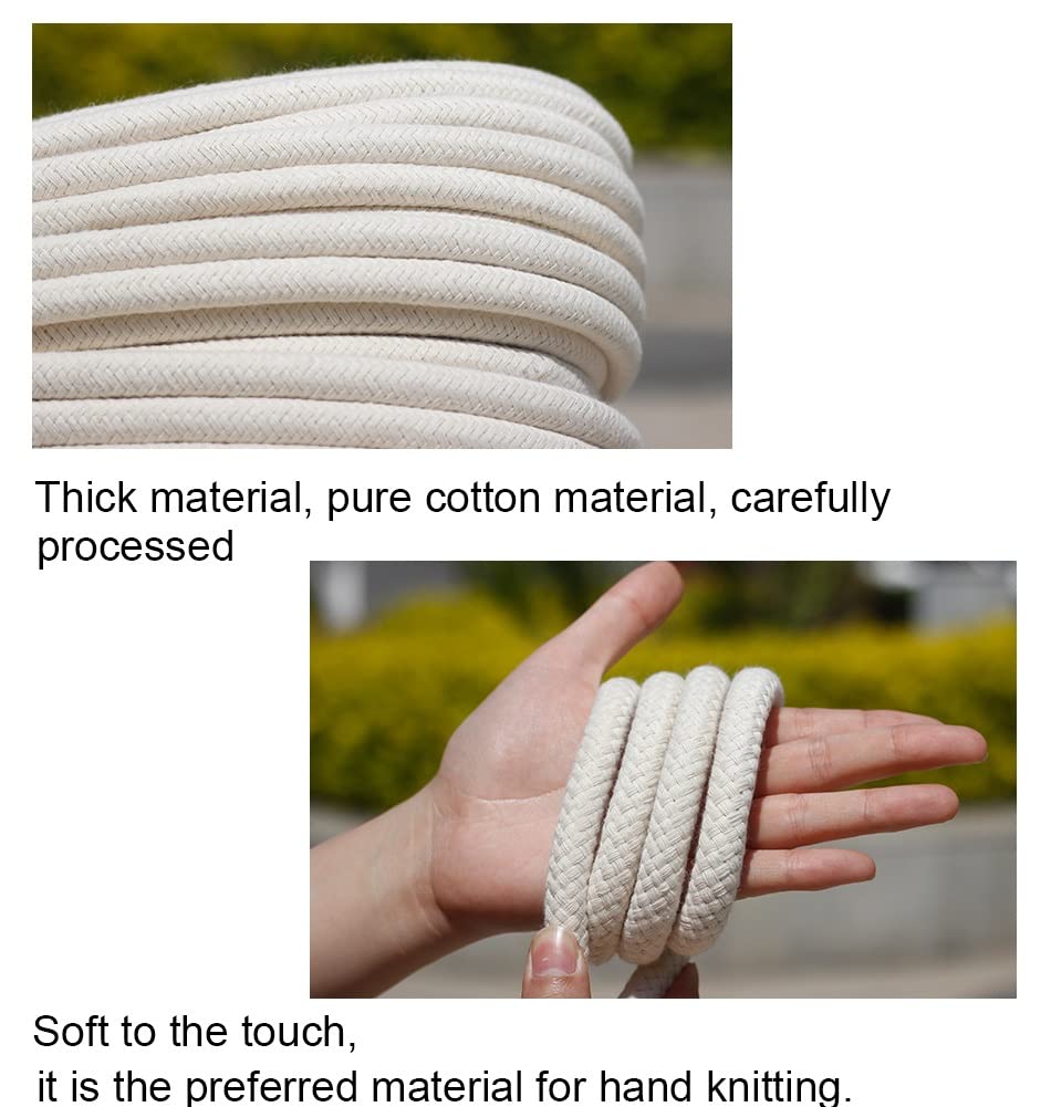 100% Natural Cotton Rope - 40m Twisted Macrame Cord for DIY Crafts, Hammocks, Home Decor, Gardening & Camping | Durable & Eco-Friendly Brown Rope for Handmade Projects, Outdoor Activities & Boho Decor