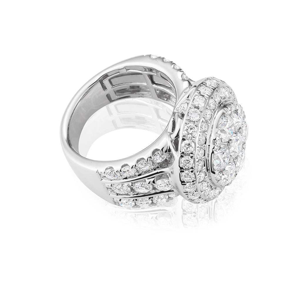 14K White Gold 3-Piece Bridal Ring Set with 7.00 Carat White Diamonds | Wedding, Engagement & Anniversary Jewelry Gift