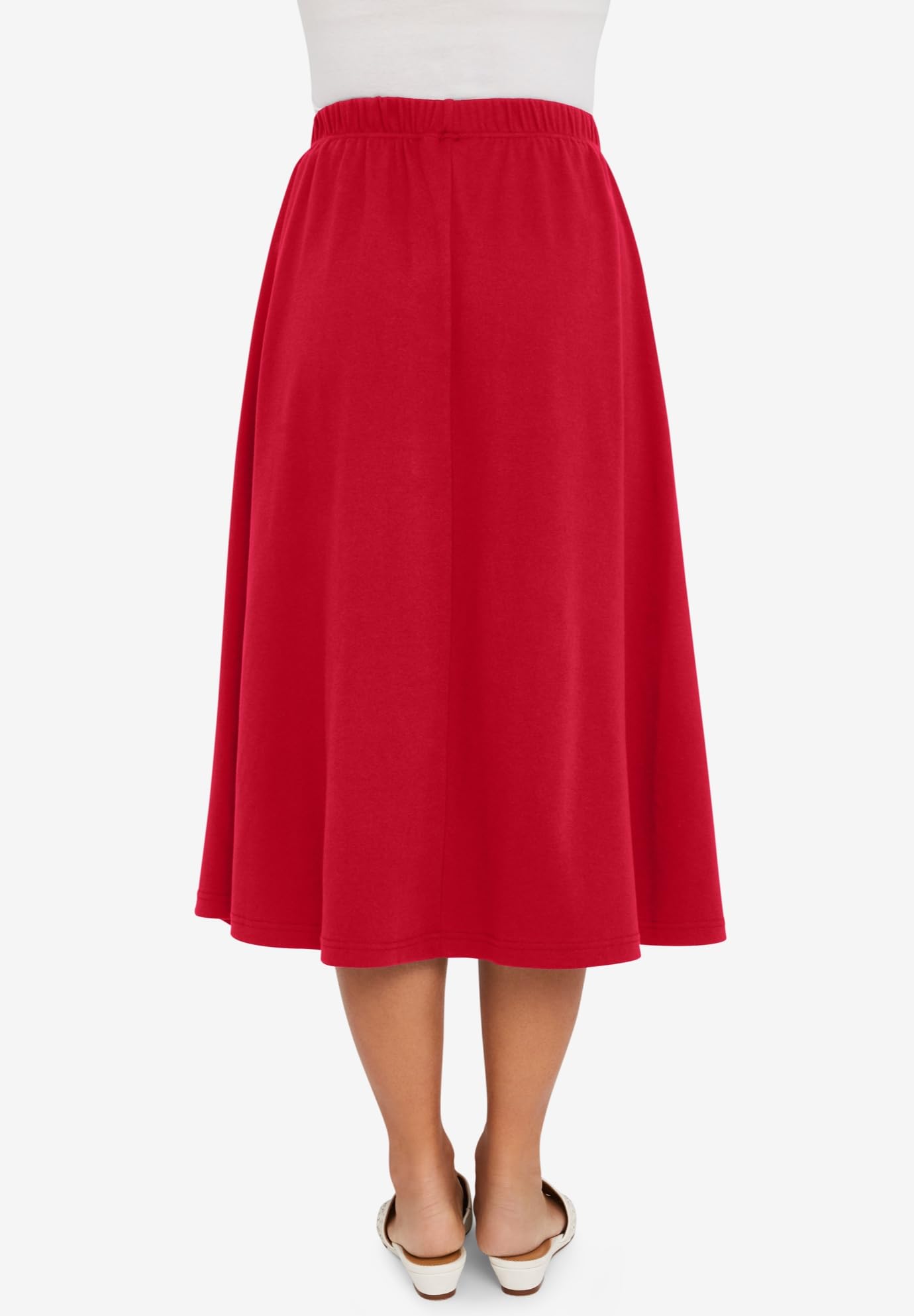 Jessica London Plus Size Soft Midi Skirt for Women - Casual & Office Wear