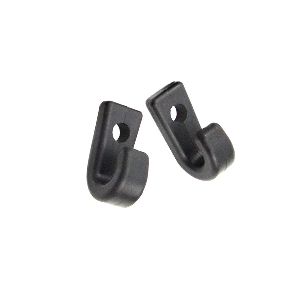 2 Pack Kayak J Hooks - Heavy Duty Nylon Kayak Lashing Hooks with Bungee Cords - J-Shaped Replacement Hooks for Kayak, Canoe & Boat Ropes - Perfect for Kayak Storage, Transport & Outdoor Water Sports