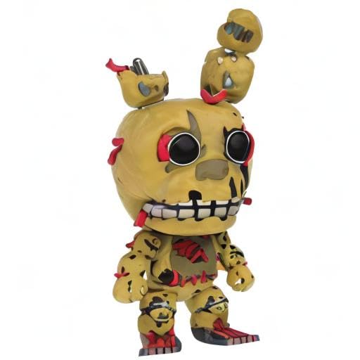 Funko Pop! Five Nights at Freddy's Springtrap Vinyl Figure (3.75 Inch) with Pop Protector Case - Collectible Horror Game Merchandise for Display & Protection | Perfect for Gaming Rooms, Office Decor & FNAF Fans
