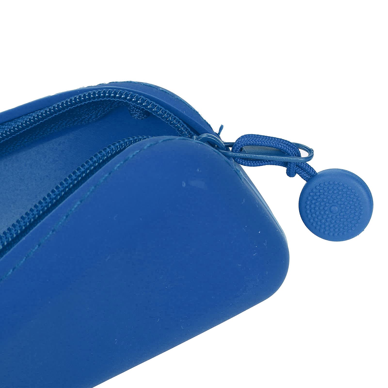 Soft Durable Silicone Pencil Pouch - Waterproof & Leakproof Zipper Case for Makeup, Pens & Small Accessories (Blue, Small) - Perfect for School, Office & Travel Organization