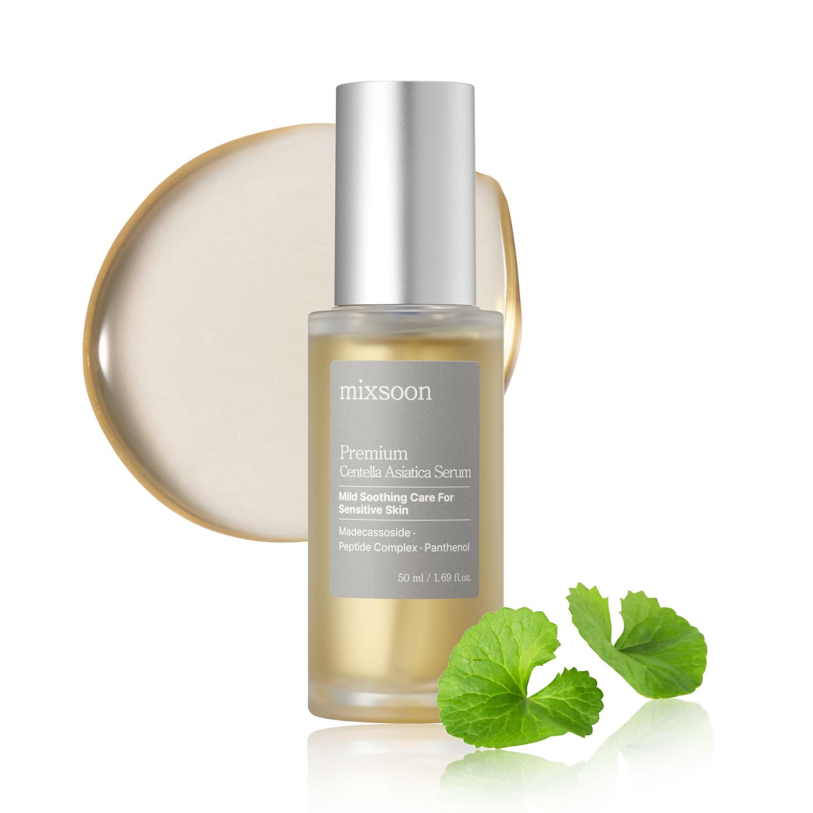 Mixsoon Premium Facial Serum for Hydration & Anti-Aging | Korean Skincare for Dry, Sensitive Skin | Day & Night Moisturizing Treatment