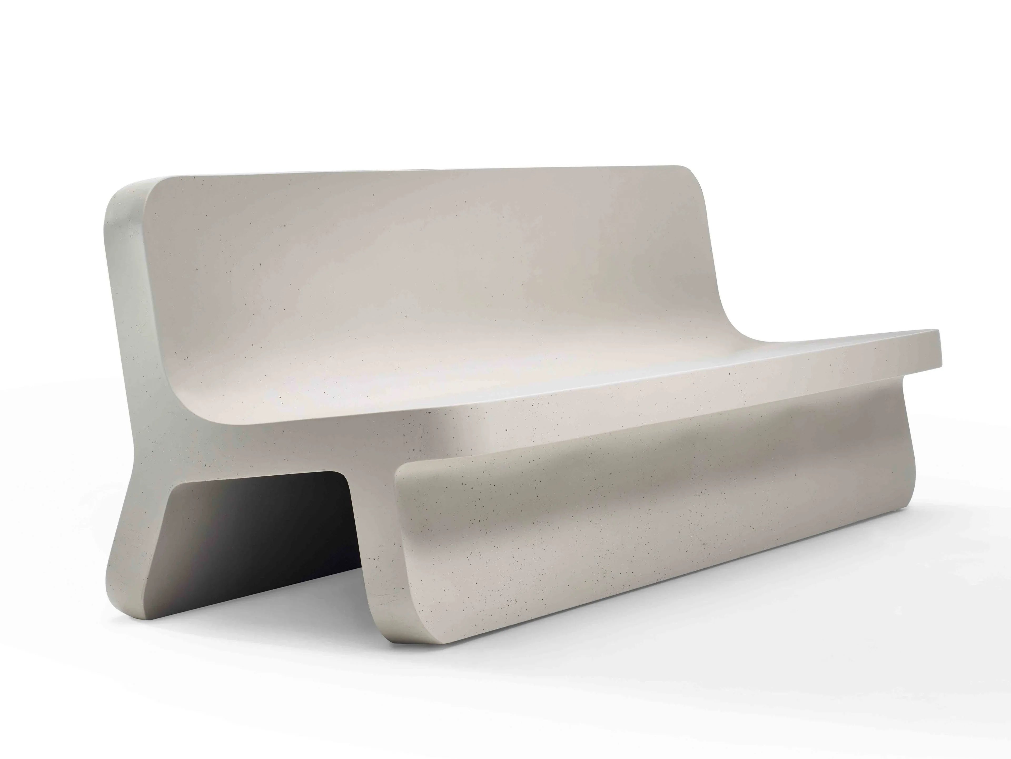 CIMENTO® Torcello Bench - Modern Outdoor Garden Bench for Patio, Backyard, and Lawn - Durable Weather-Resistant Design for Relaxing and Entertaining