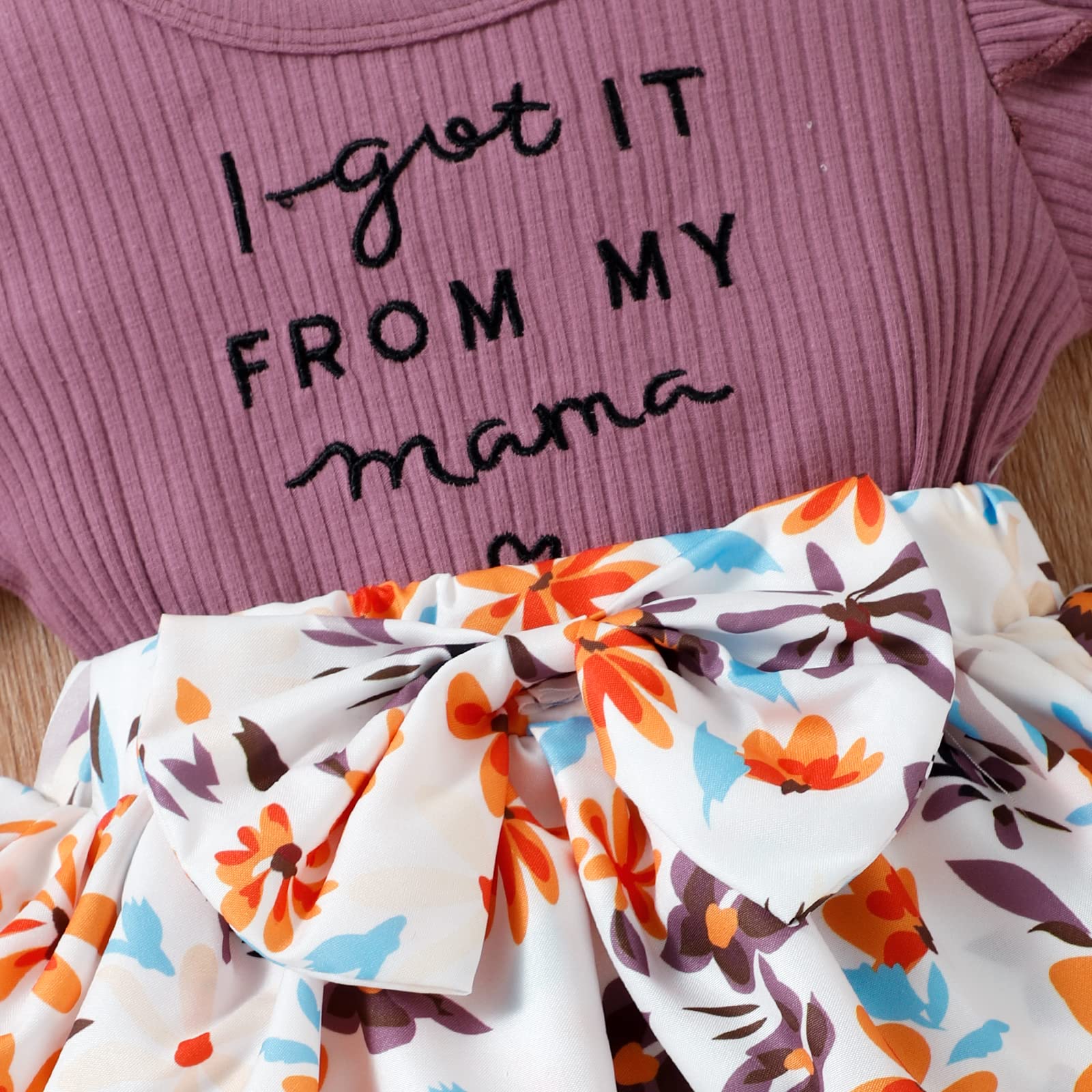 Christmas Baby Girl Outfit - Long Sleeve Floral Romper Dress & Bodysuit Playsuit for Infant Girls | Fall & Holiday Season Wardrobe