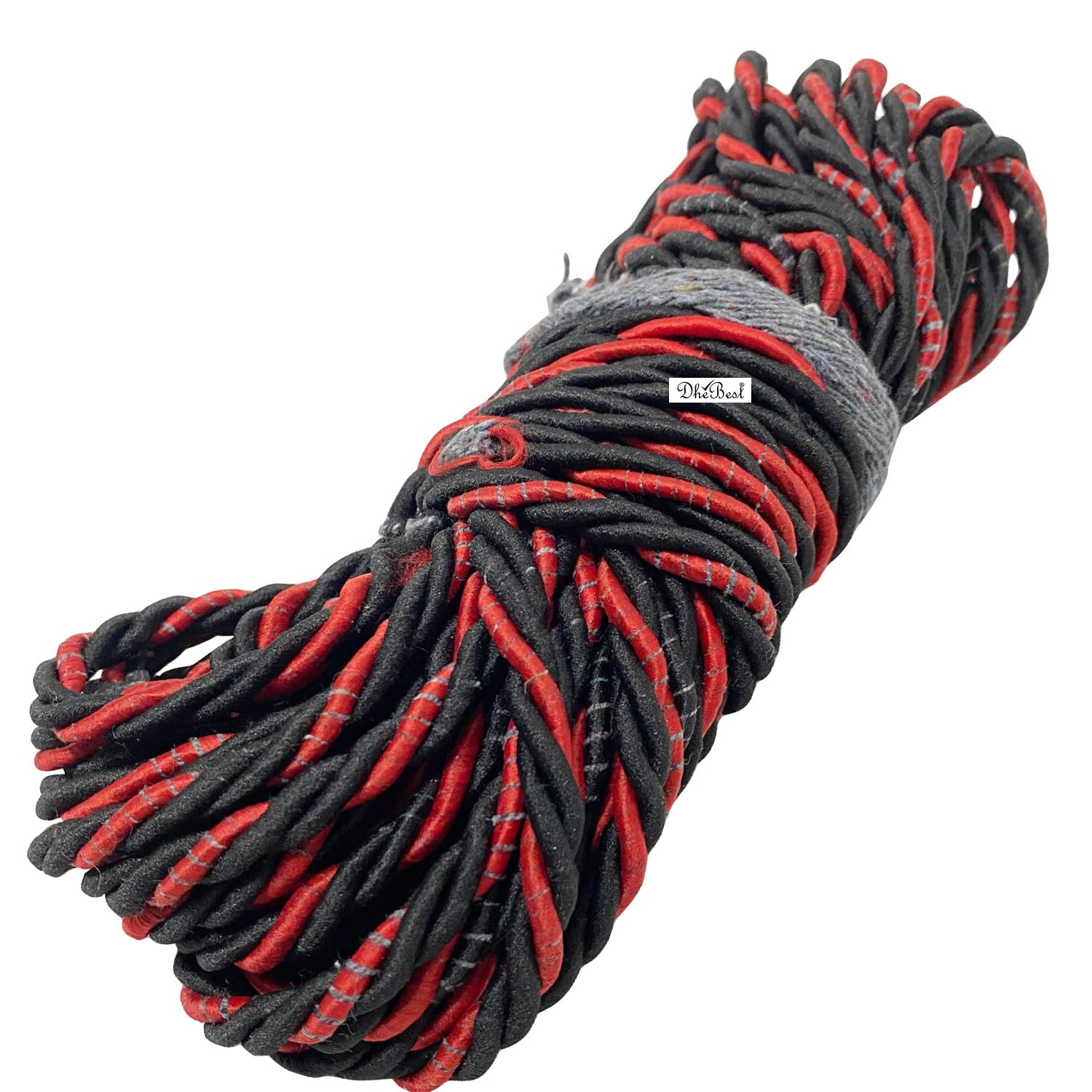 Premium Black & Red Bike Leg Guard Rope (28m) - Heavy Duty Motorcycle Protection for RE Standard 500 EFI | Durable Riding Gear for Adventure & Commuting