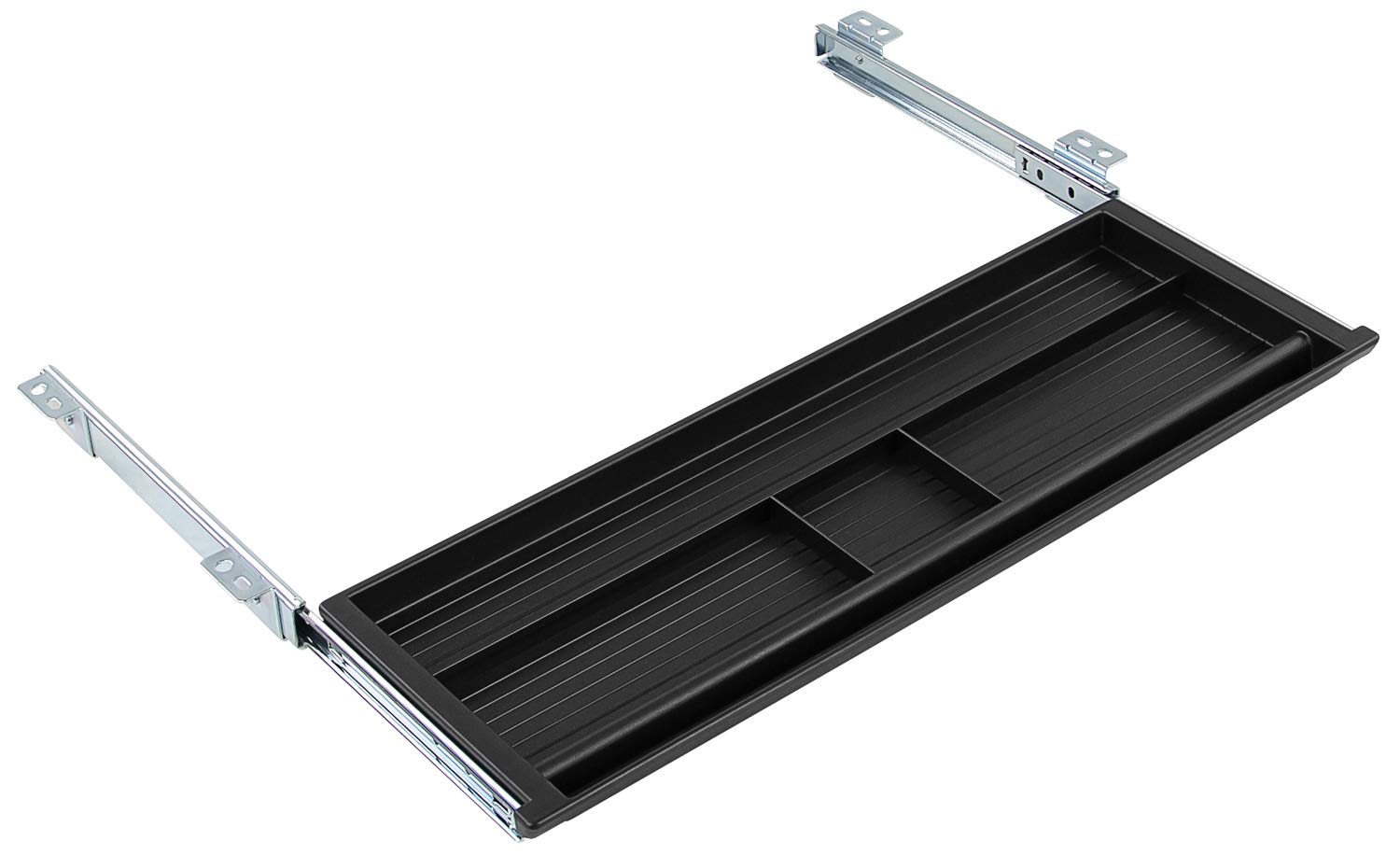 Mount-It! 21.2 Inch Wide Under Desk Pencil Drawer - Slide Out Office Organizer Tray for Pens, Pencils & Supplies, Black - Perfect for Home Office & Workspace Organization