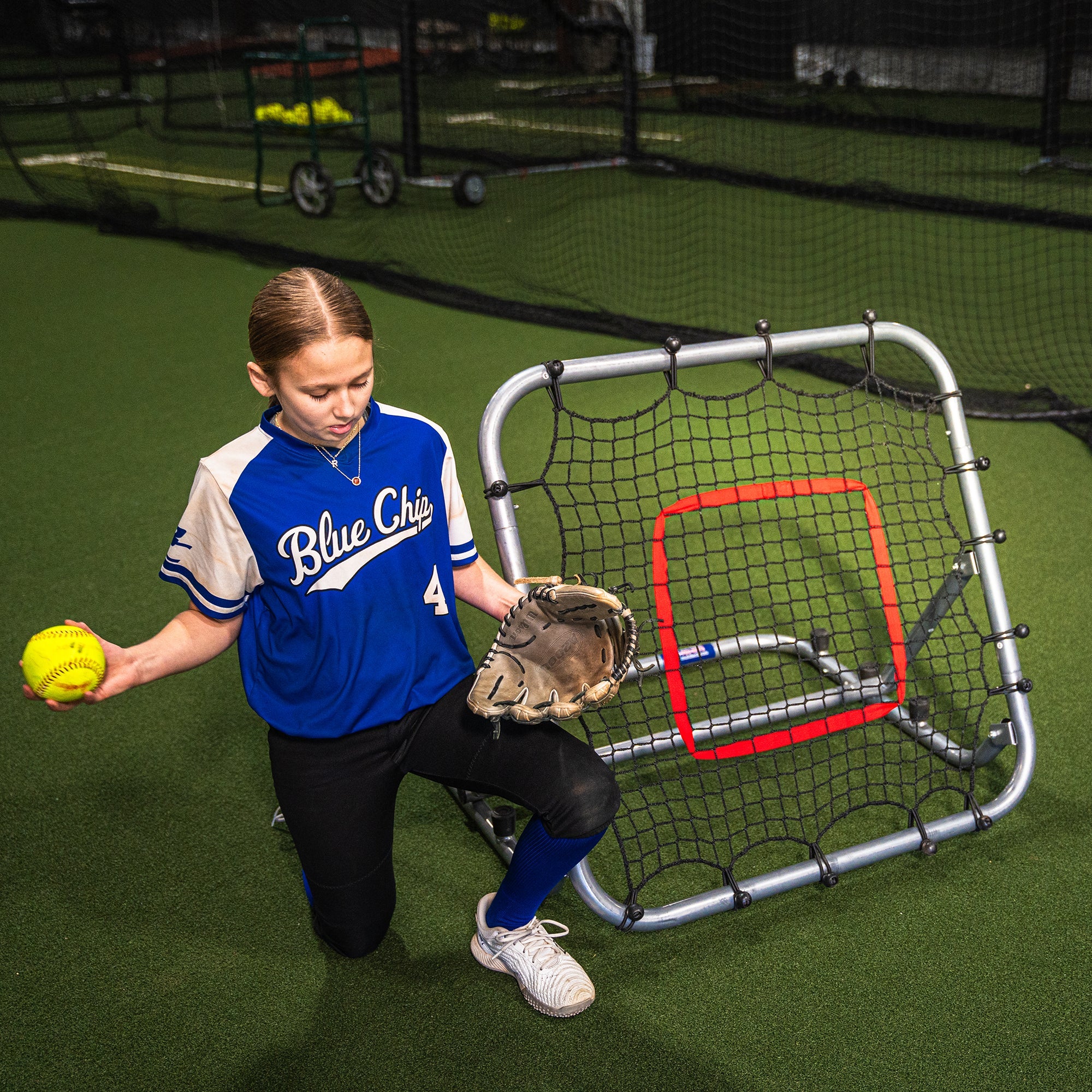 Pro Portable 3x3 Feet Baseball Softball Rebounder - Free Training Videos Included | Fast 24-48 Hour Shipping | Perfect for Backyard Drills & Training