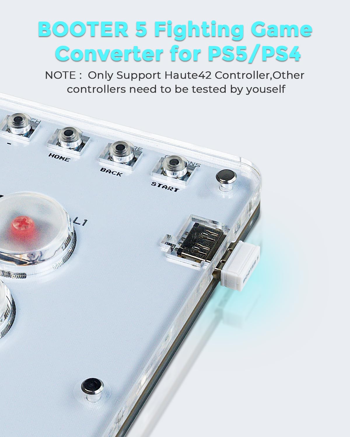 Sehawei Haute42 Booter5 Dongle Adapter - Universal Arcade Stick Converter for HautePad & HauteBoard to PS5/PS4 - Perfect for Fighting Games & Retro Gaming on PlayStation Consoles