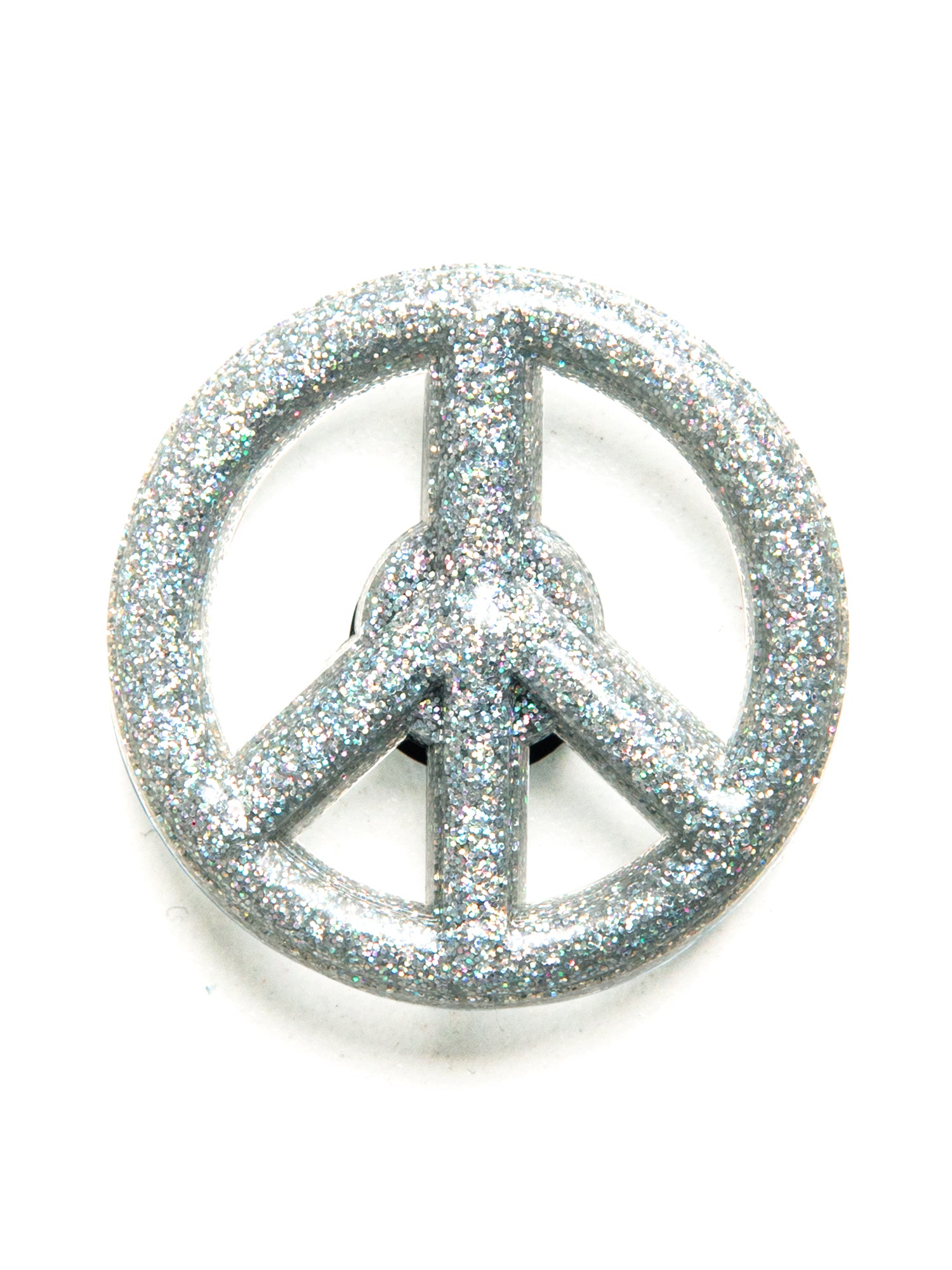 Crocs Jibbitz Glitter Peace Sign Charms - Fun & Stylish Shoe Accessories for Kids & Adults - Perfect for Customizing Crocs, Sandals & More