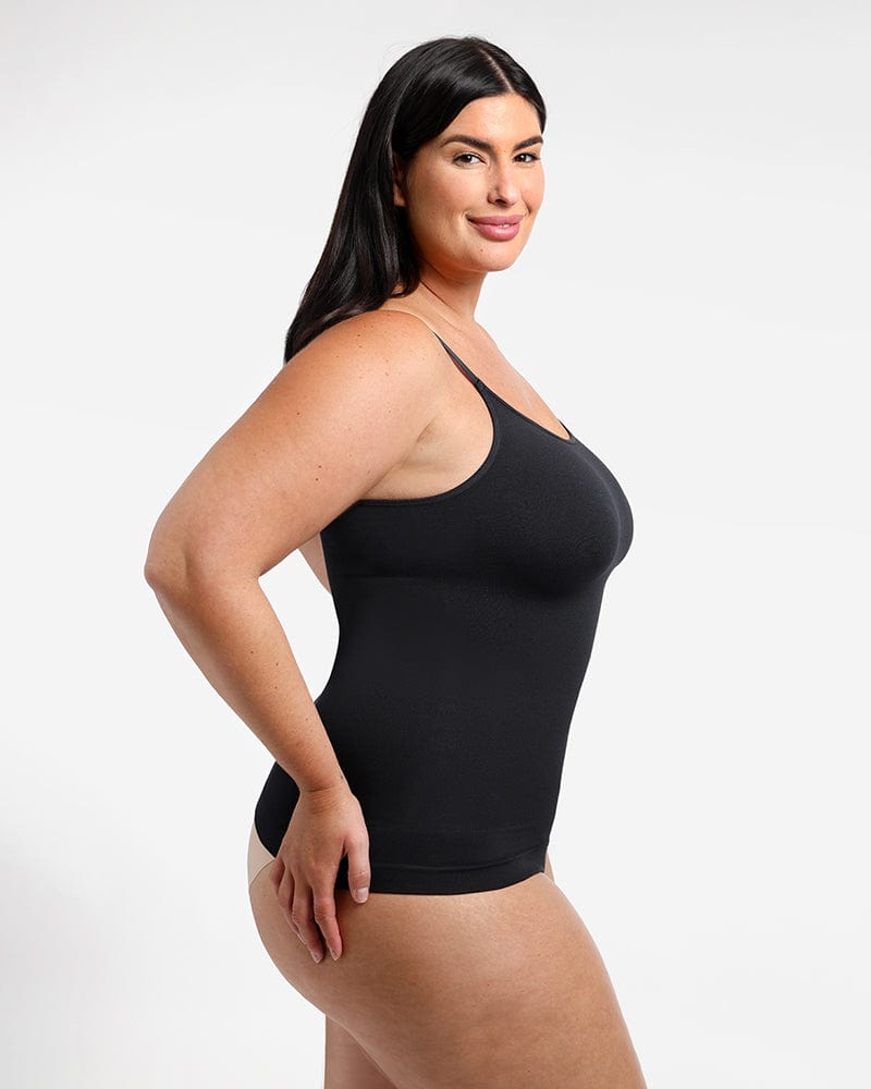 Seamless Tummy Control Shaping Cami Top for Women - Slimming Body Shaper Tank with Built-in Bra - Perfect for Workout, Layering & Everyday Wear