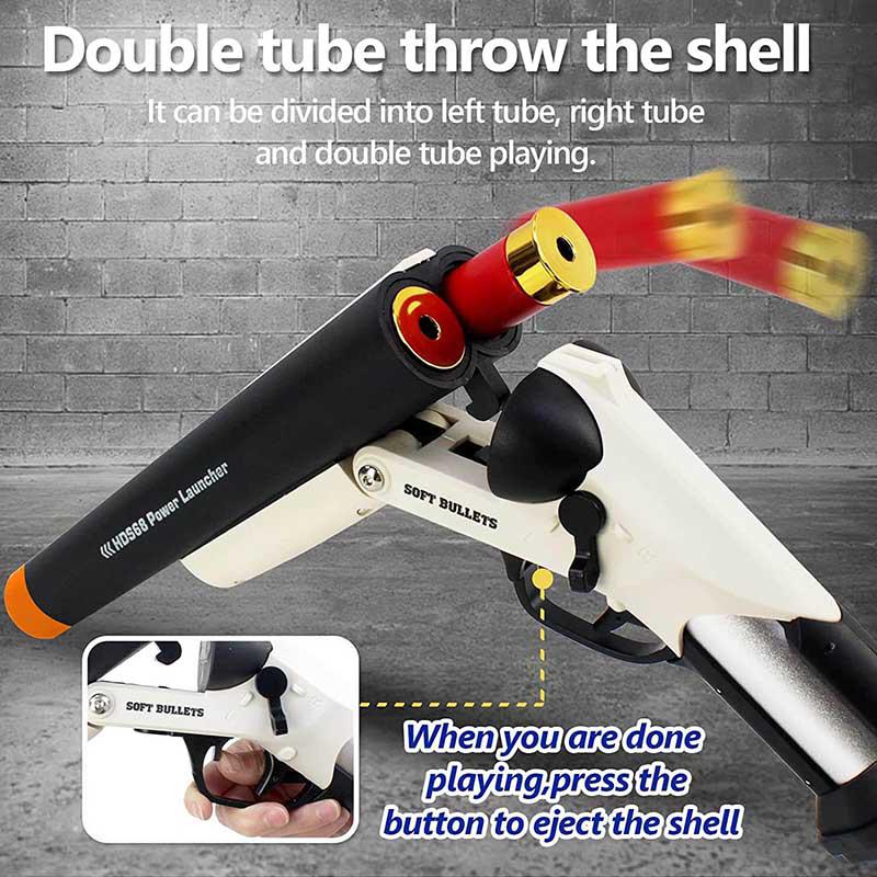 HDS68 Sawed Off Double Barrel Dart Blaster Toy Gun - Foam Dart Blaster for Nerf Battles - Fast US Shipping - Perfect for Outdoor Play, Nerf Wars & Backyard Games