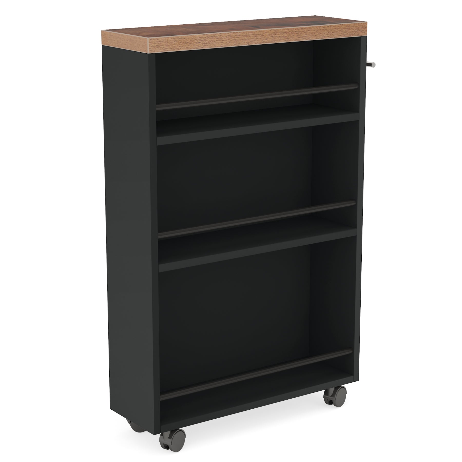 4 Tier Rolling Storage Cart - Slim Narrow Kitchen Organizer with Wheels for Small Spaces | Perfect for Pantry, Bathroom, Bedroom & Office Organization