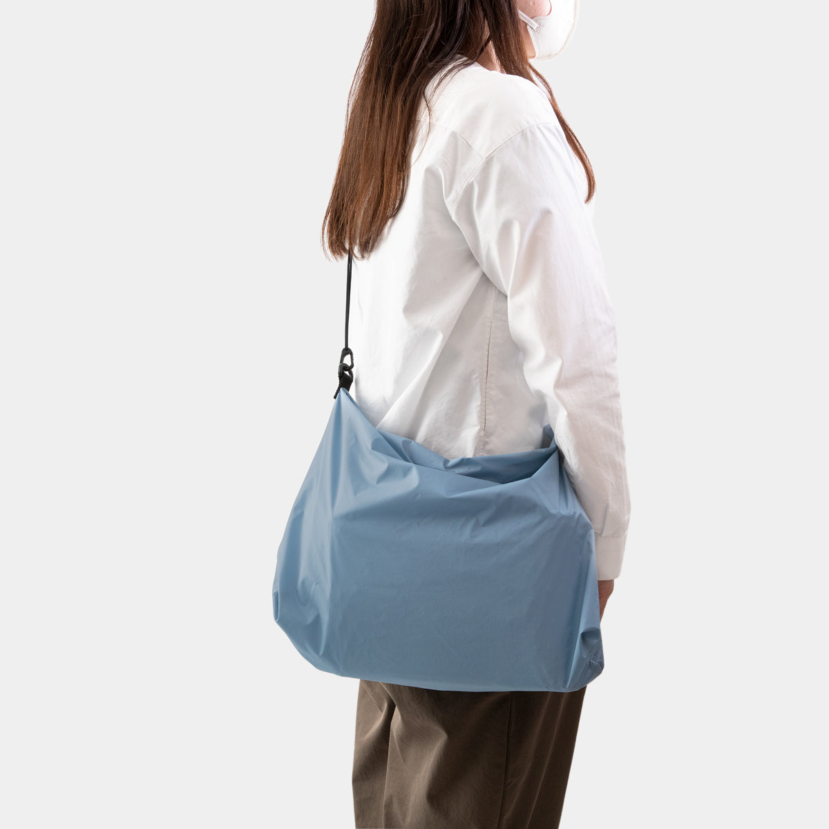 TRAVELER'S COMPANY Traveler's Factory x TO&FRO Medium Shoulder Bag - Blue Gray | Durable Crossbody Bag for Travel, Work & Everyday Use